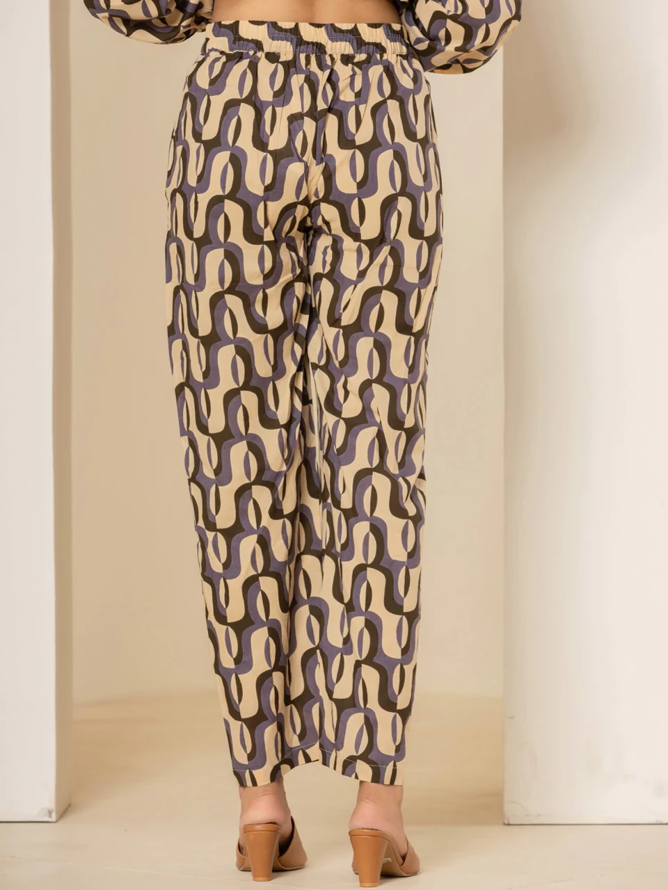 Abstract Caramel Plum Dream Co-Ord Set - Image 13