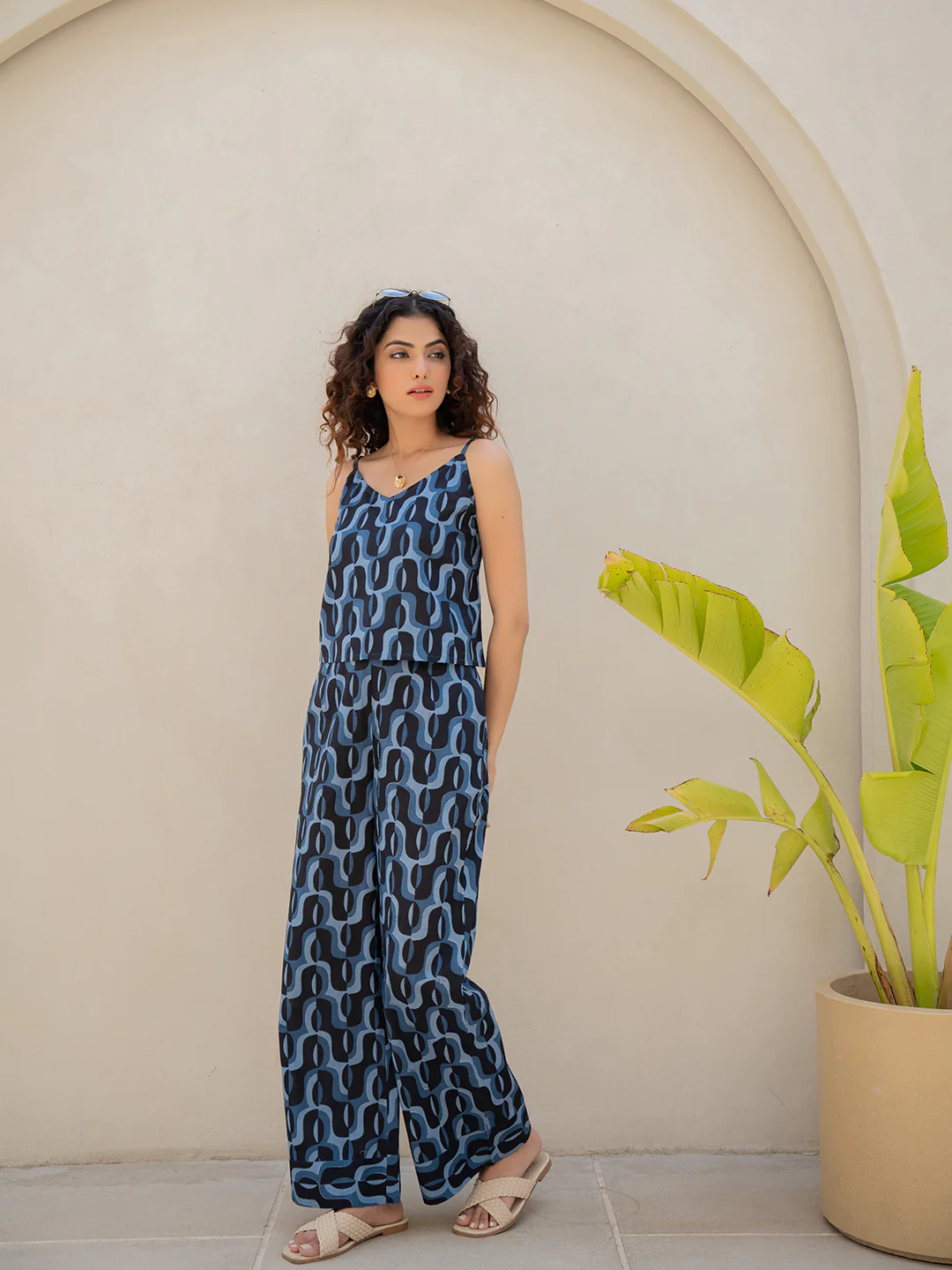 Abstract Navy Nirvana Blue Co-Ord Set - Image 19