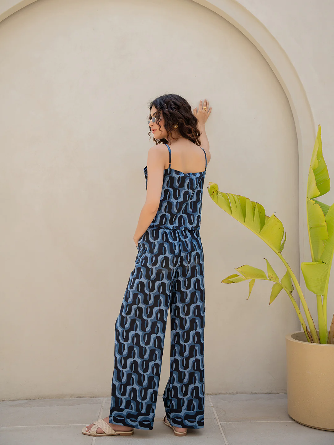 Abstract Navy Nirvana Blue Co-Ord Set - Image 5