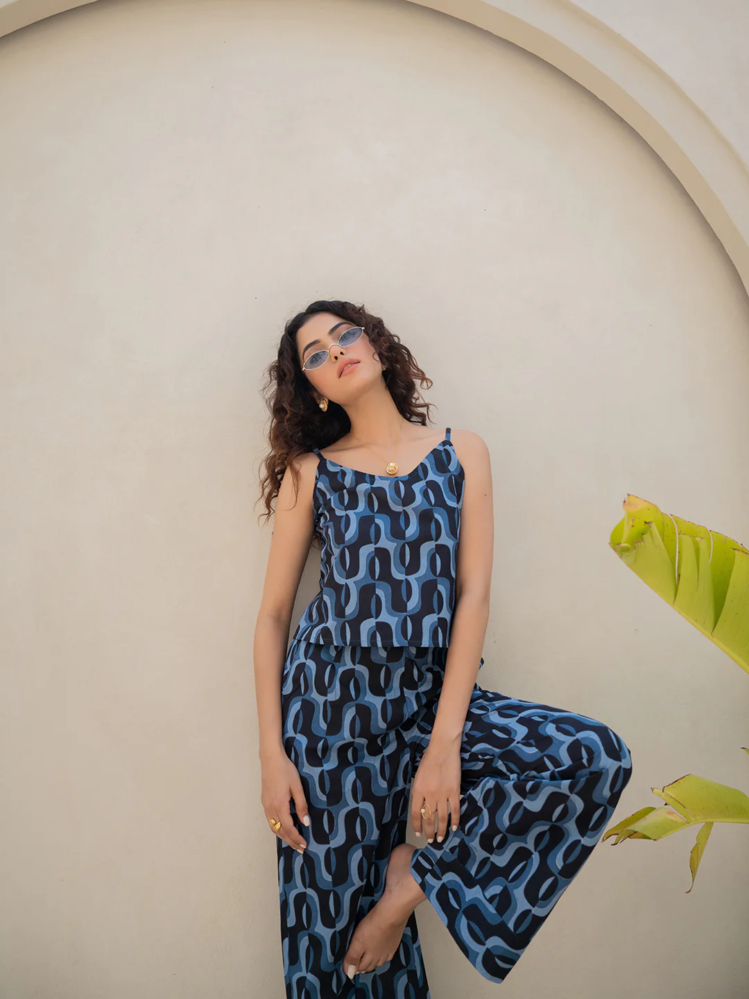 Abstract Navy Nirvana Blue Co-Ord Set - Image 6