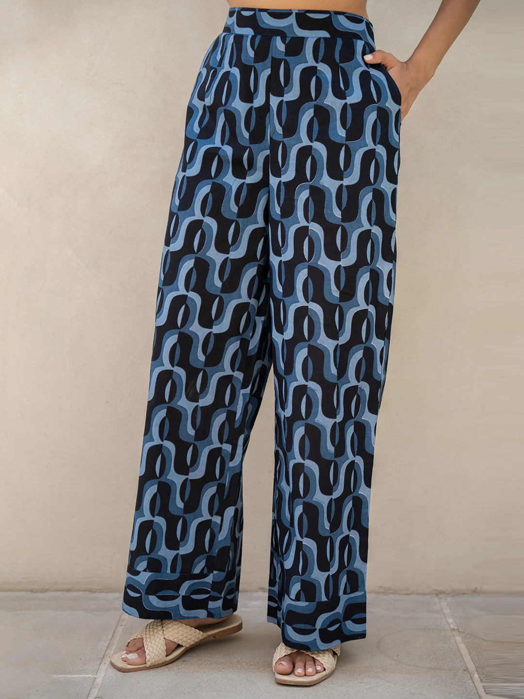 Abstract Navy Nirvana Blue Co-Ord Set - Image 8