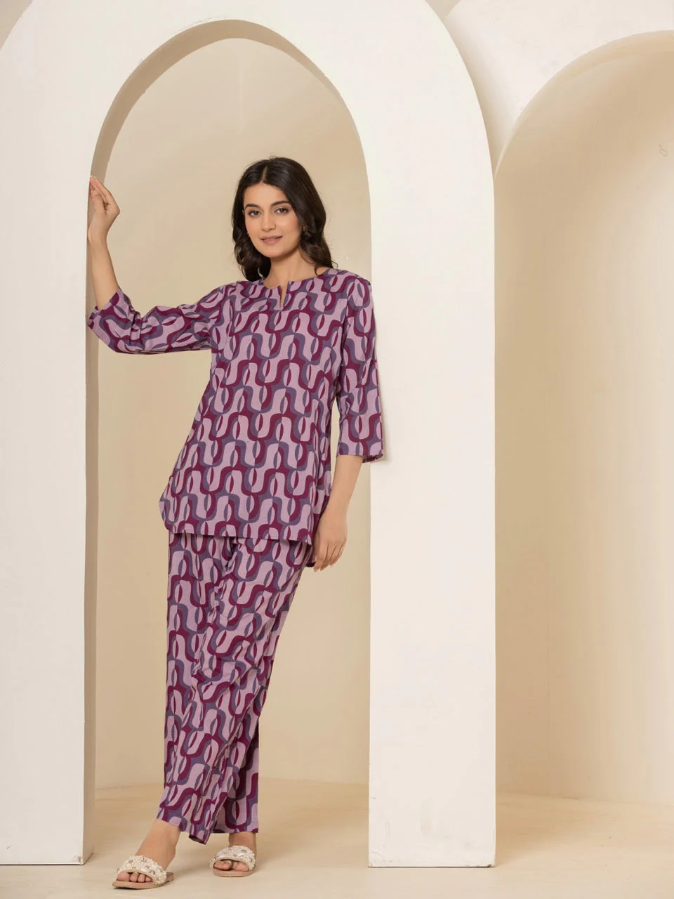 Abstract Violet Mist Pant - Image 5