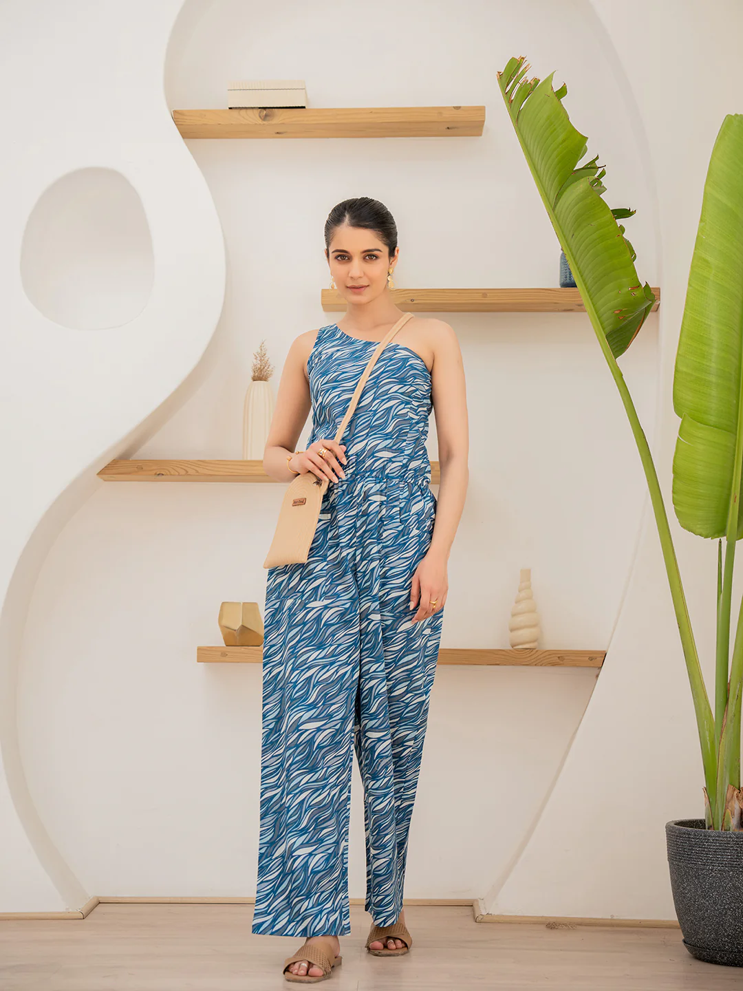Autumn Oceanic 1 Shoulder Jumpsuit - Image 10