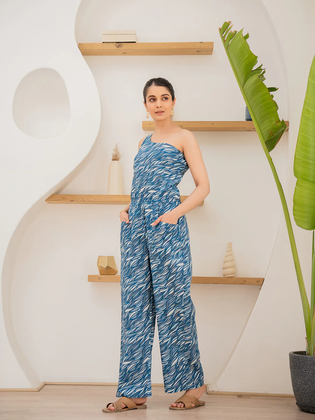 Autumn Oceanic 1 Shoulder Jumpsuit - Image 11