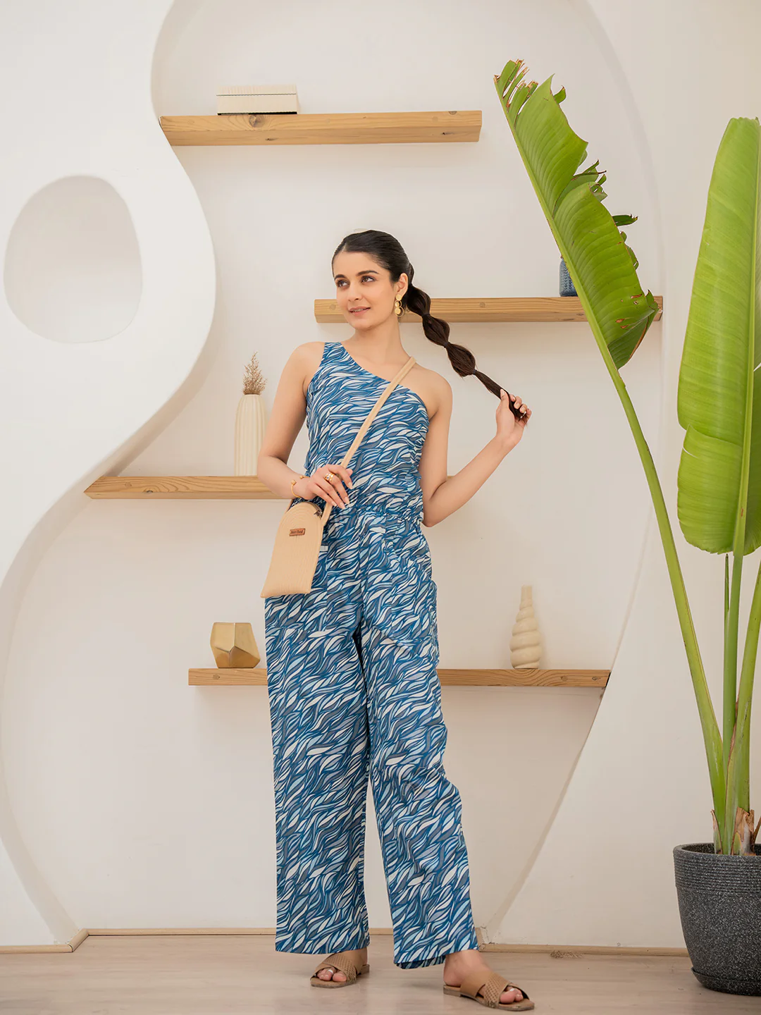 Autumn Oceanic 1 Shoulder Jumpsuit - Image 7