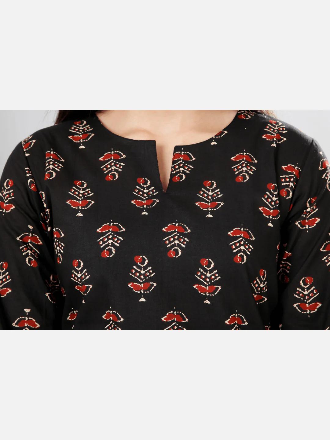 Black Hand Block Pure Cotton Lounge Wear - Image 11
