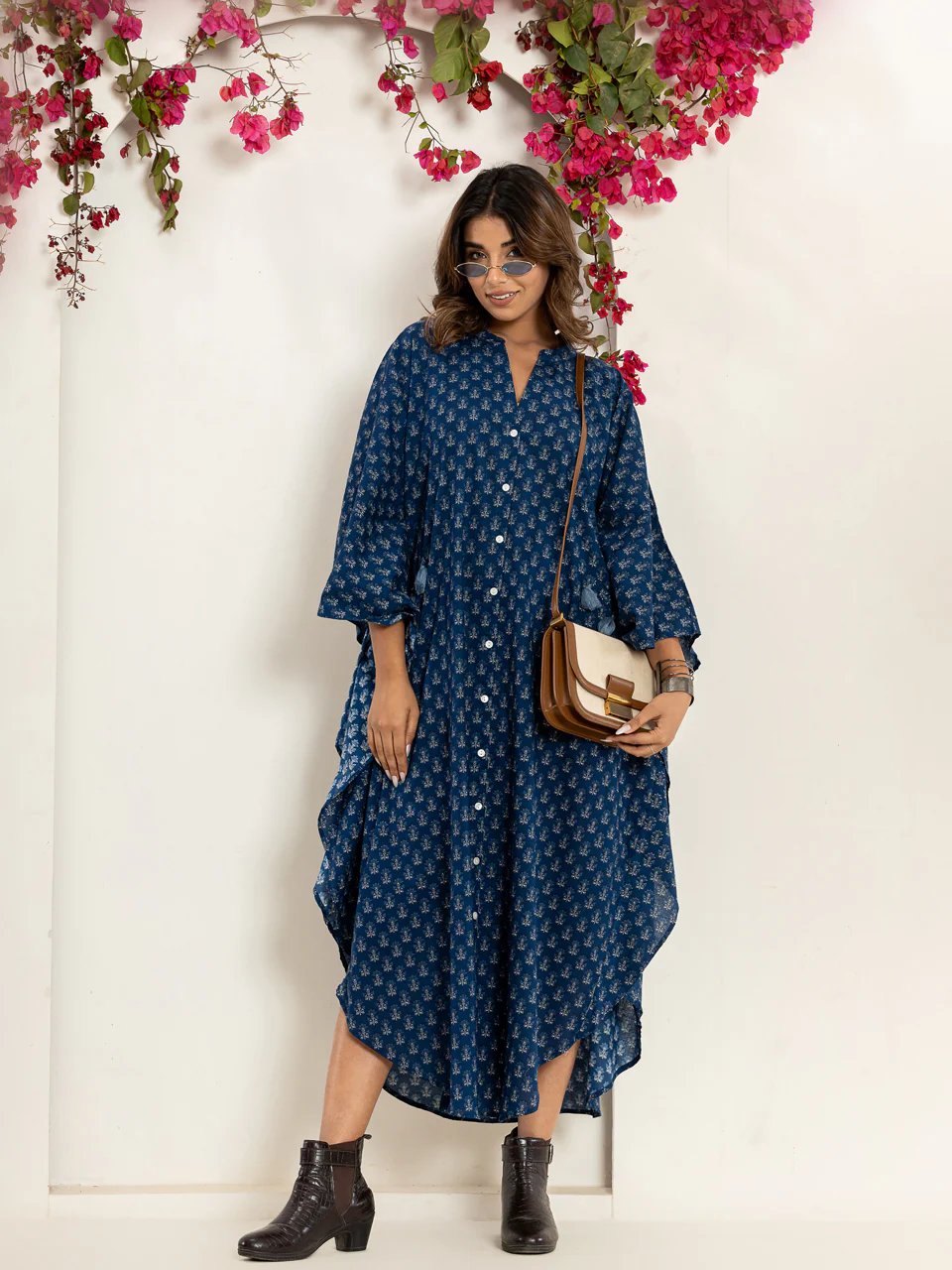 Blue raven Pure Cotton kaftan shirt dress - Image 3