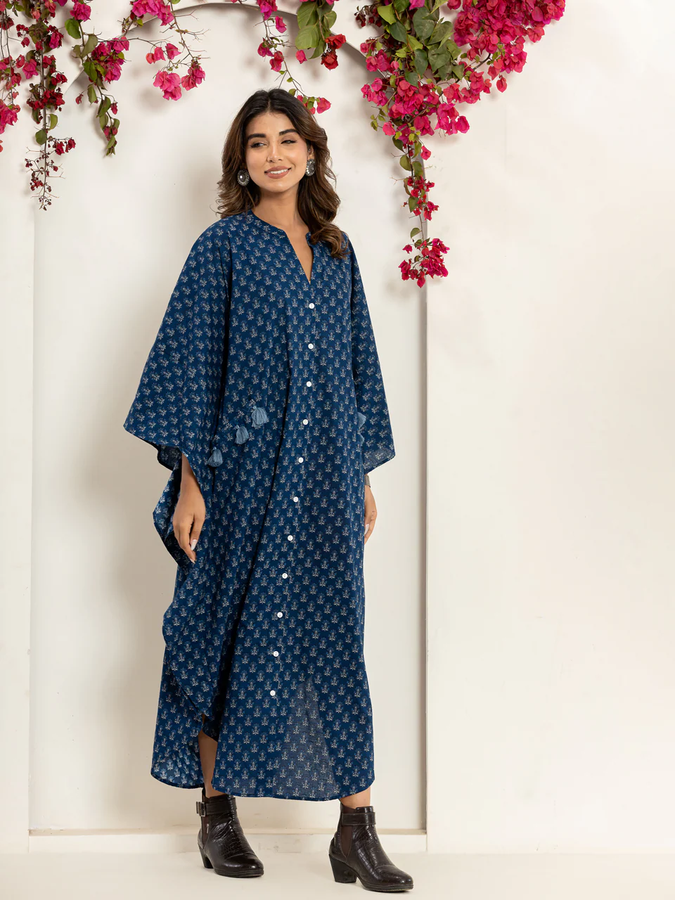 Blue raven Pure Cotton kaftan shirt dress - Image 7