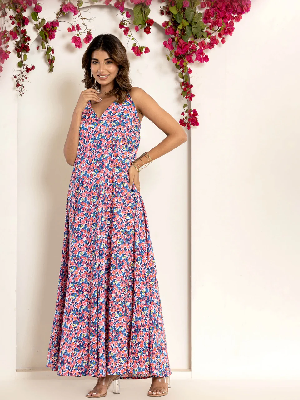 Breezy Multi Flower Pure Cotton Maxi - Image 6