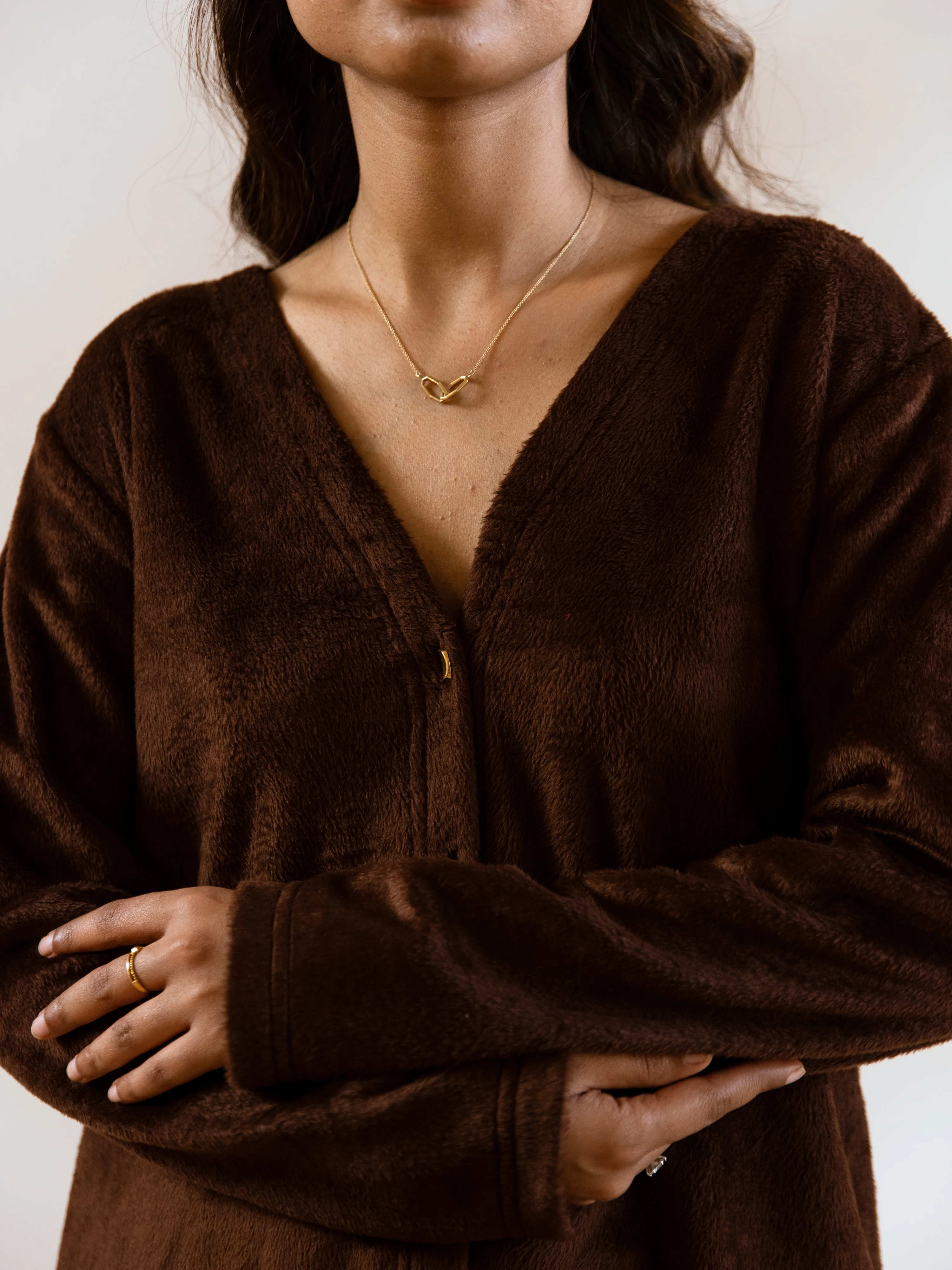 Brown Super Soft Woollen Cardigan Set - Image 2
