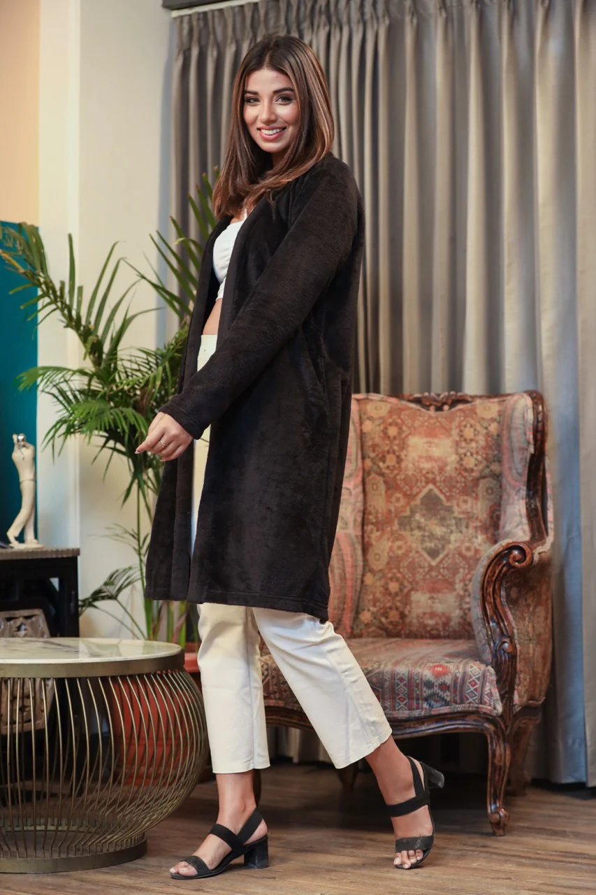Casual Comfy super soft Black Woollen Shrug - Image 7