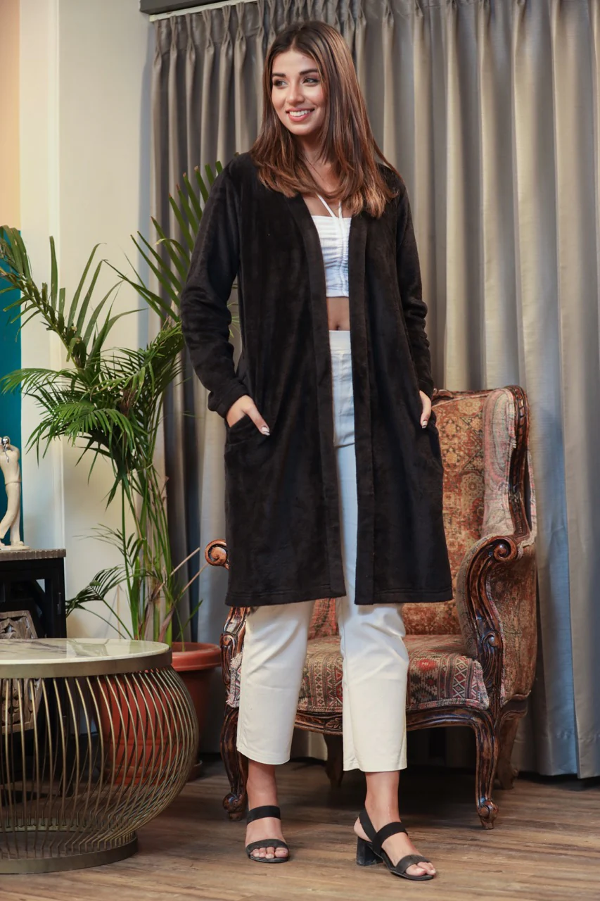 Casual Comfy super soft Black Woollen Shrug - Image 8