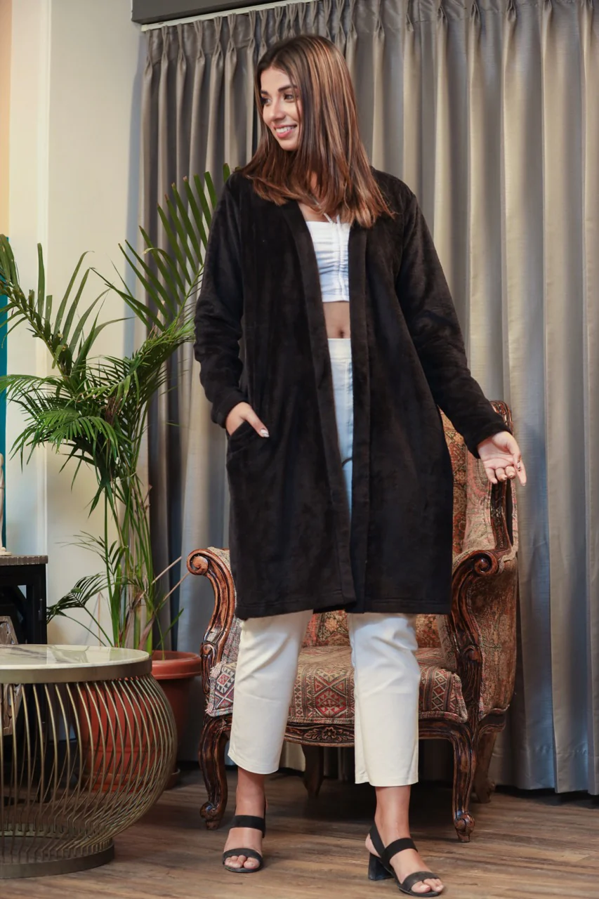 Casual Comfy super soft Black Woollen Shrug - Image 9