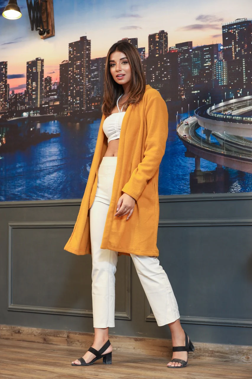 Casual Comfy super soft Mustard Woollen Shrug - Image 3