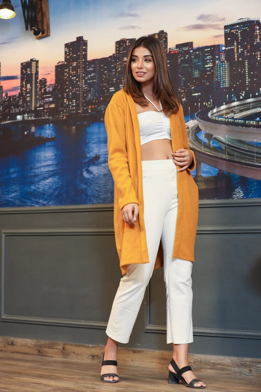 Casual Comfy super soft Mustard Woollen Shrug - Image 6