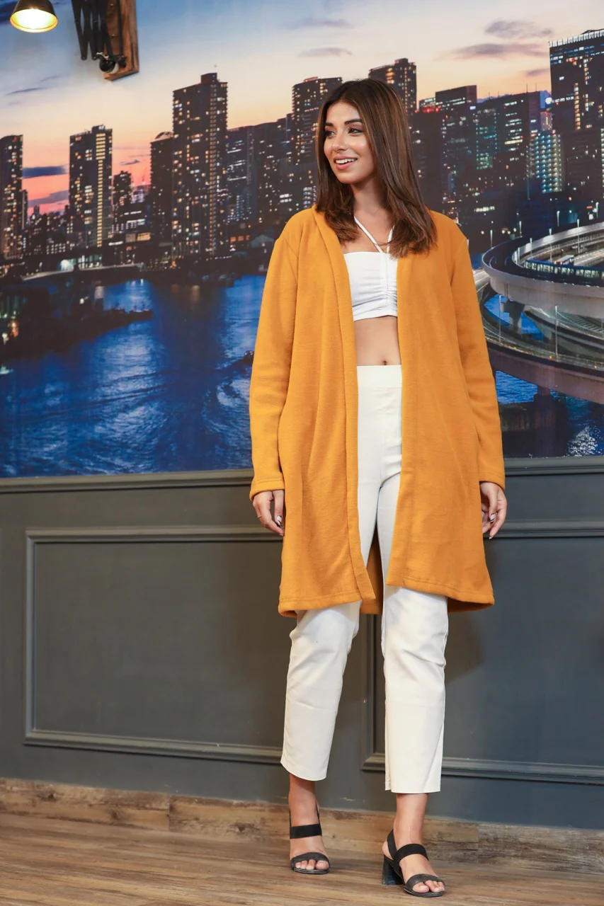 Casual Comfy super soft Mustard Woollen Shrug - Image 7