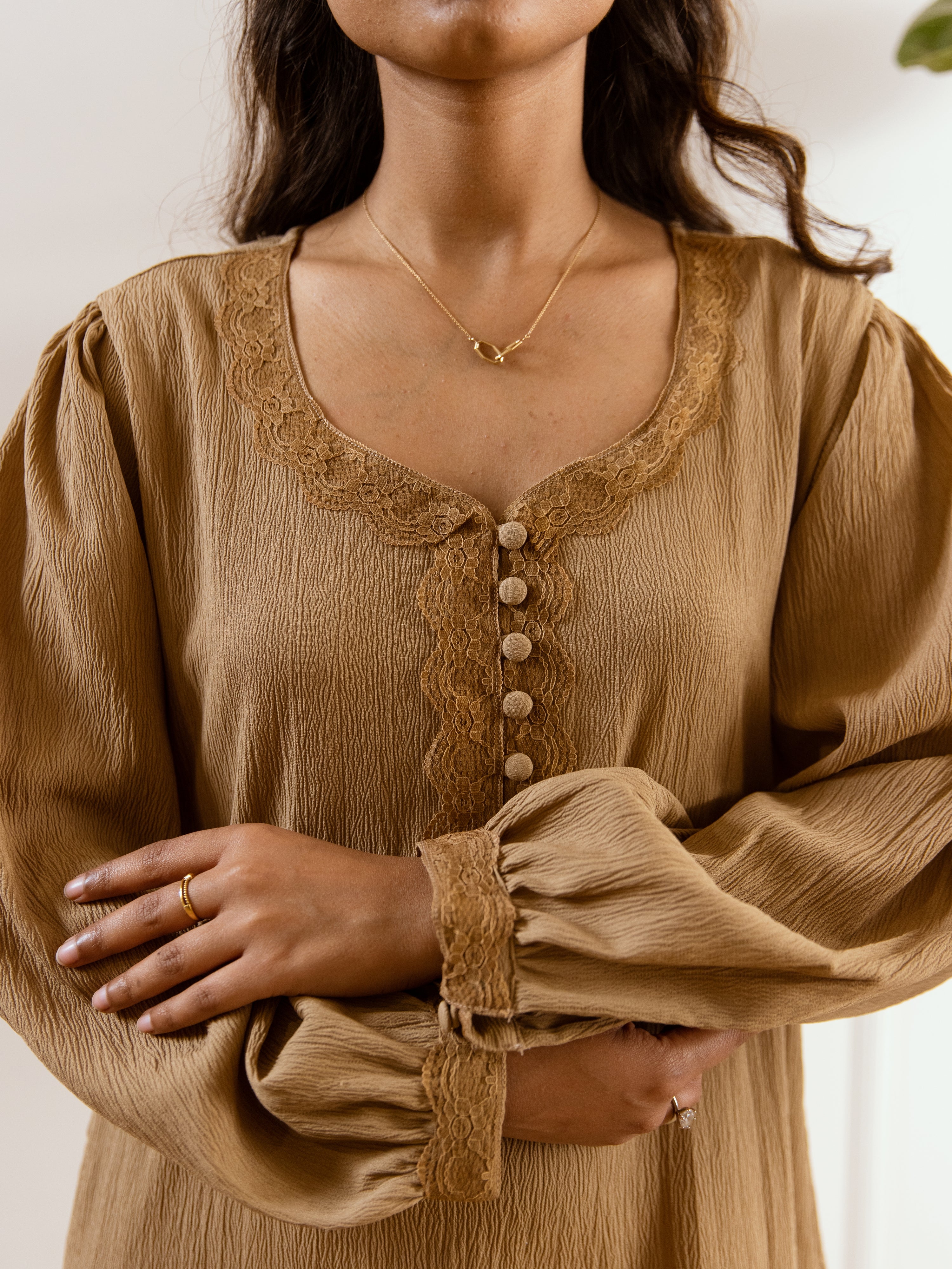 Cocoa Creme Soft Crepe Night Maxi - Image 2