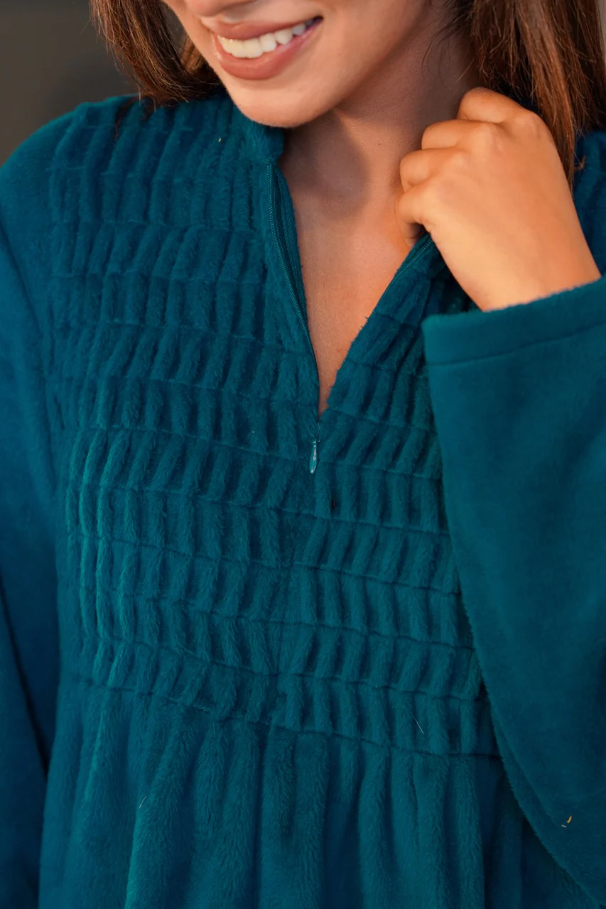 Super Soft Teal pleated Woollen Maxi - Image 4