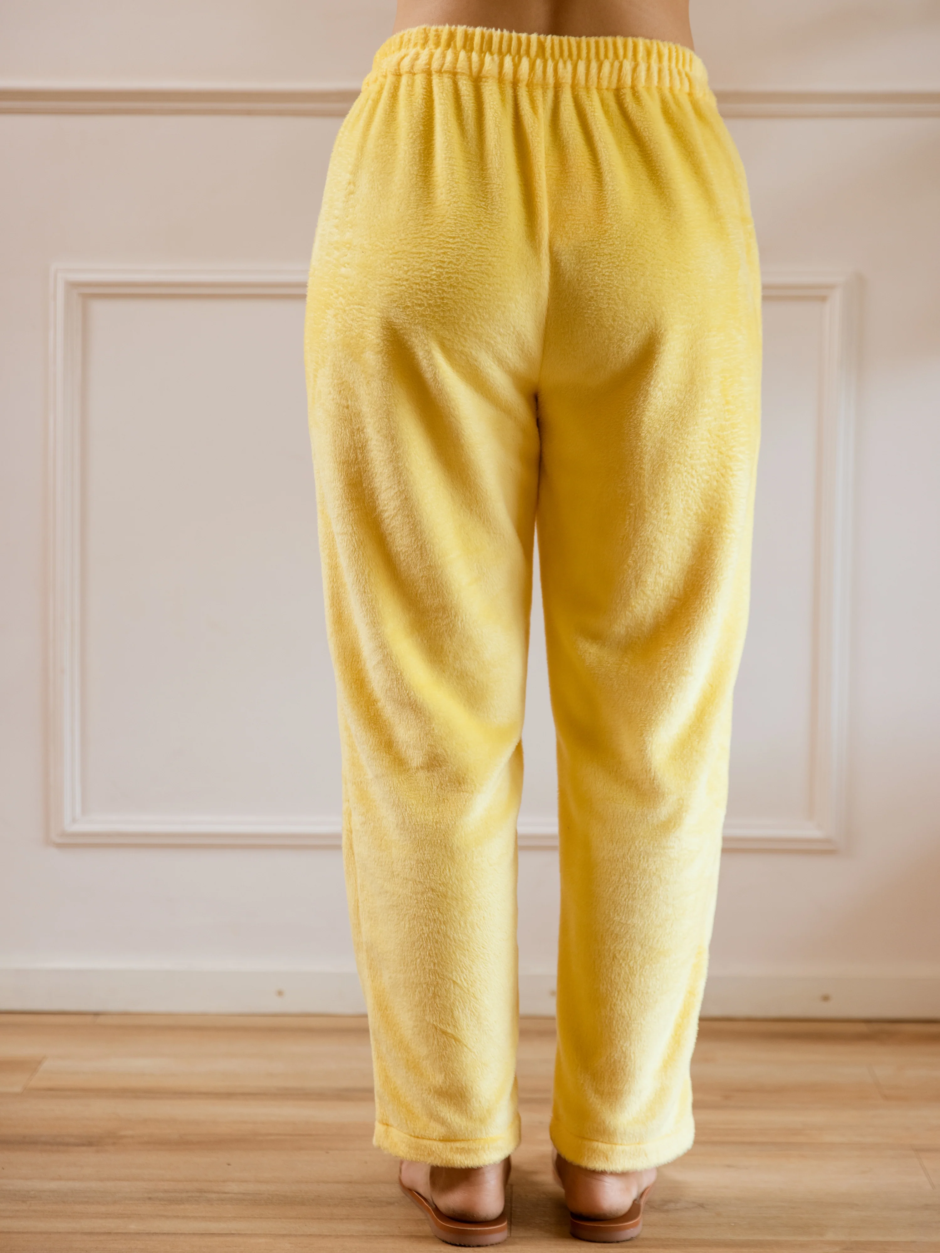 Cross Neck Super Soft Yellow Woollen Set - Image 12