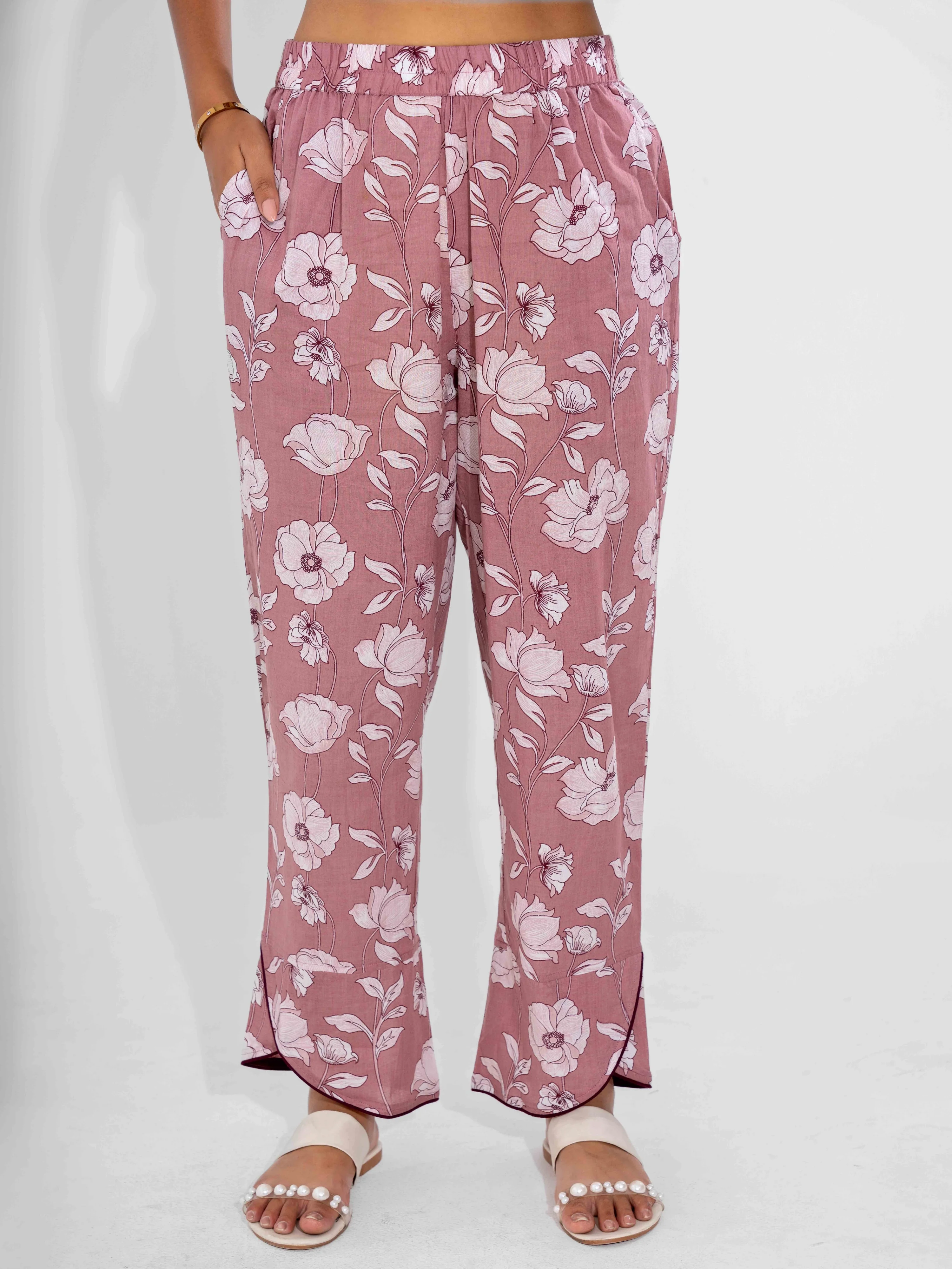 Dusty Rose Pure Cotton Sleeveless Co-Ord Set - Image 7