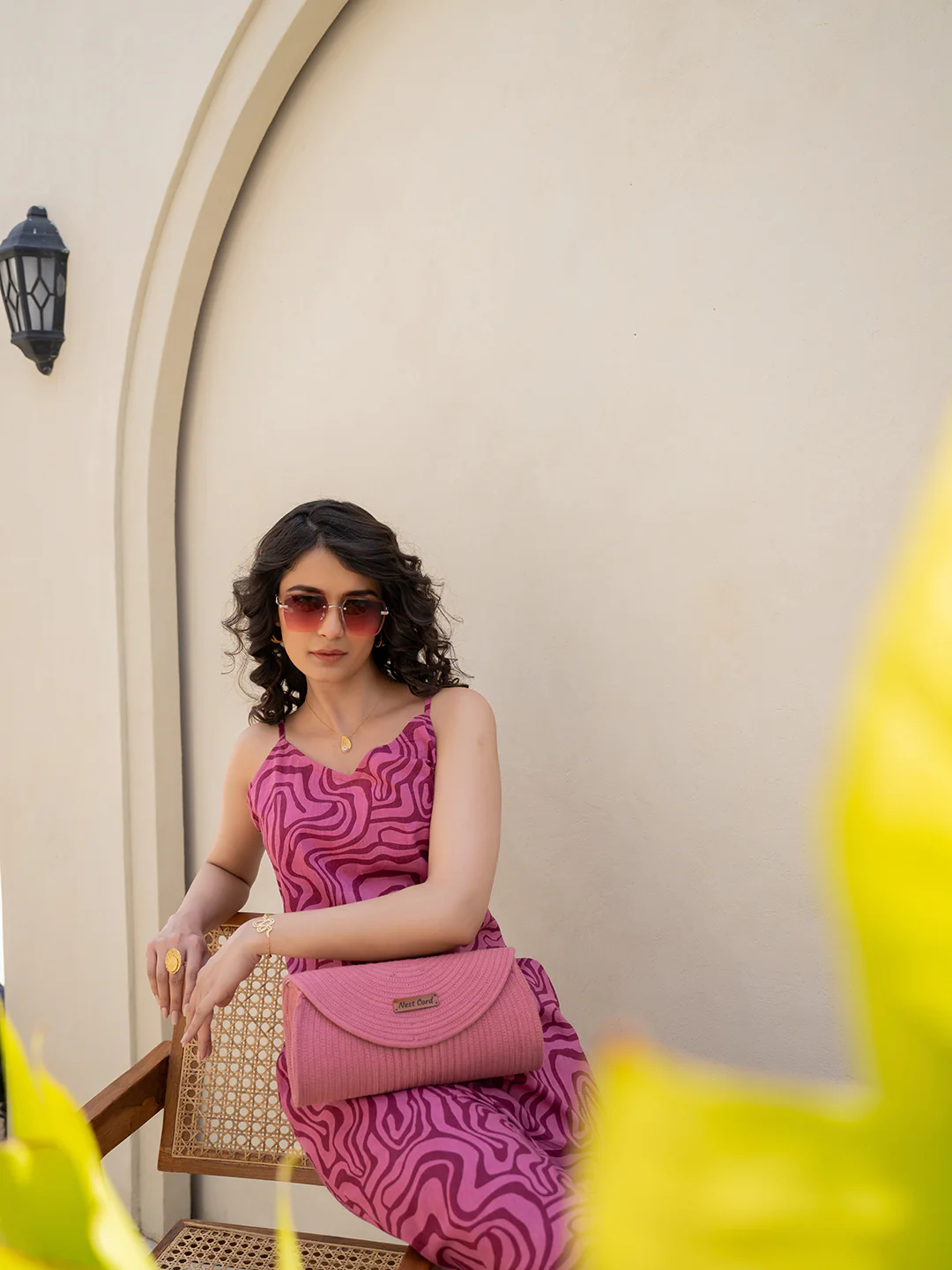 Fluid Wave Mulberry Haze Magenta Co-Ord Set - Image 14