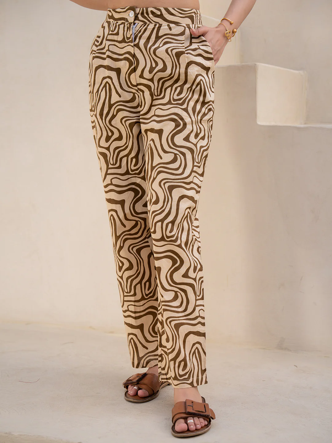 Fluid Wave Sweet Coca Brown Co-Ord Set - Image 7