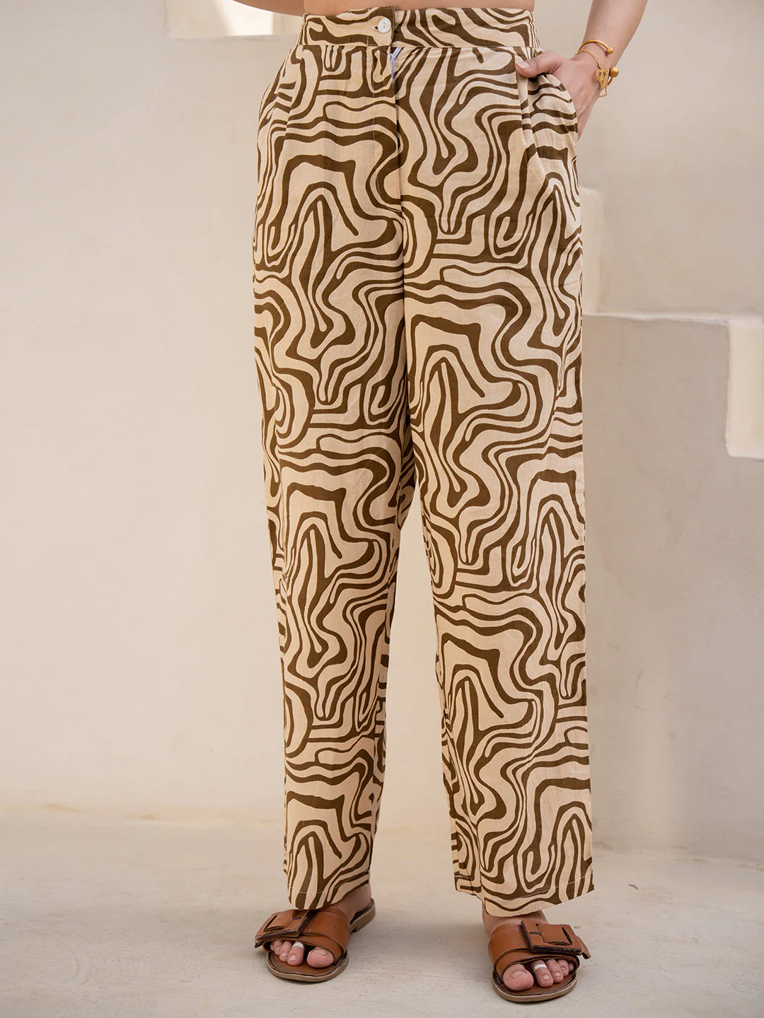 Fluid Wave Sweet Coca Brown Pant - Image 2