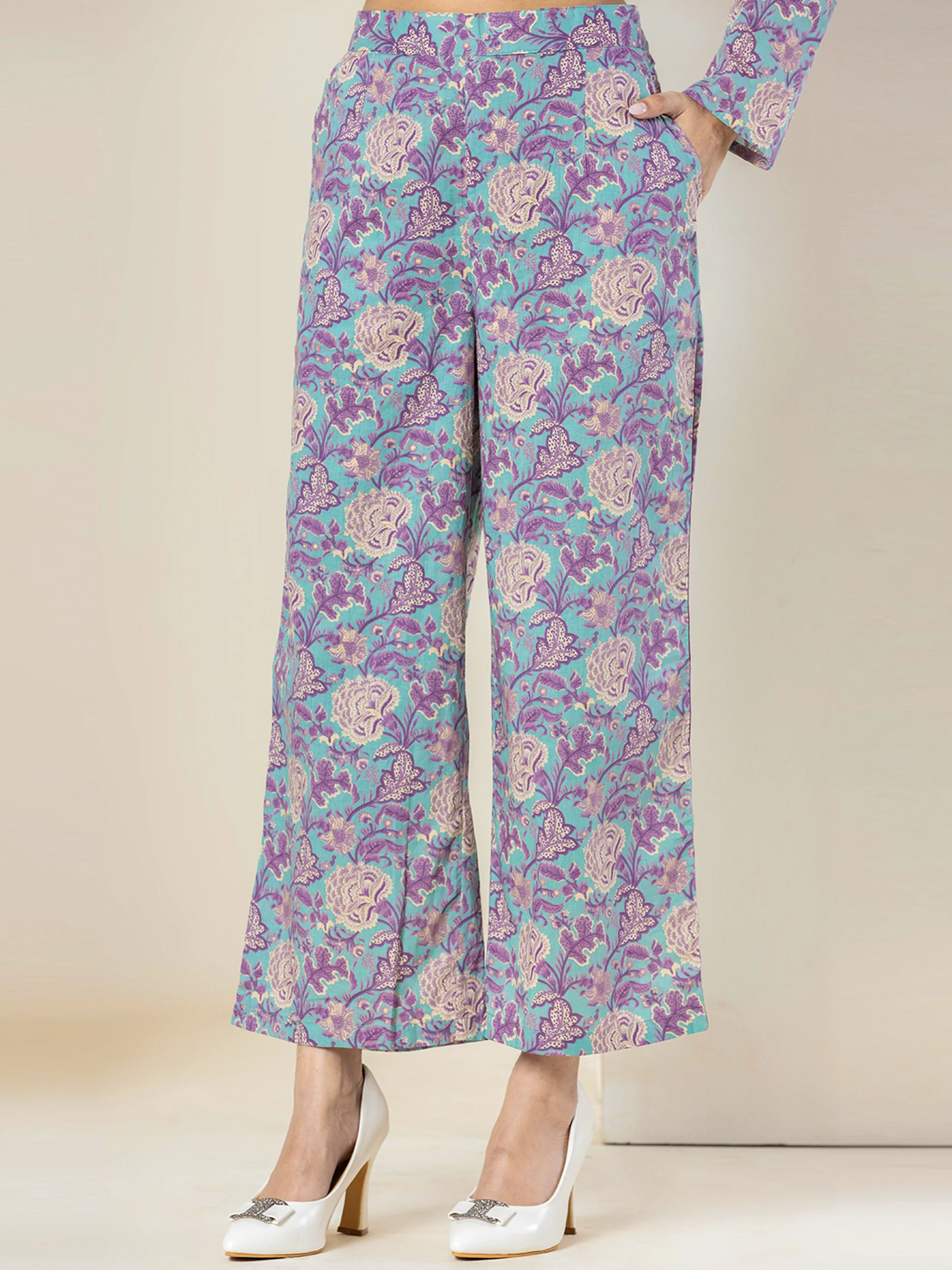 Front belt Cyan Purple Pure Cotton Jacket set of 3 - Image 9
