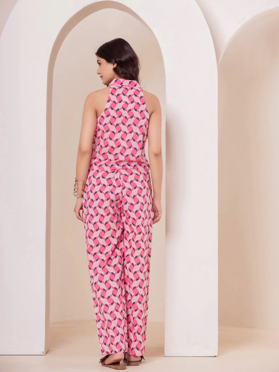 Geometrical Pink Grey Co-Ord Set - Image 4