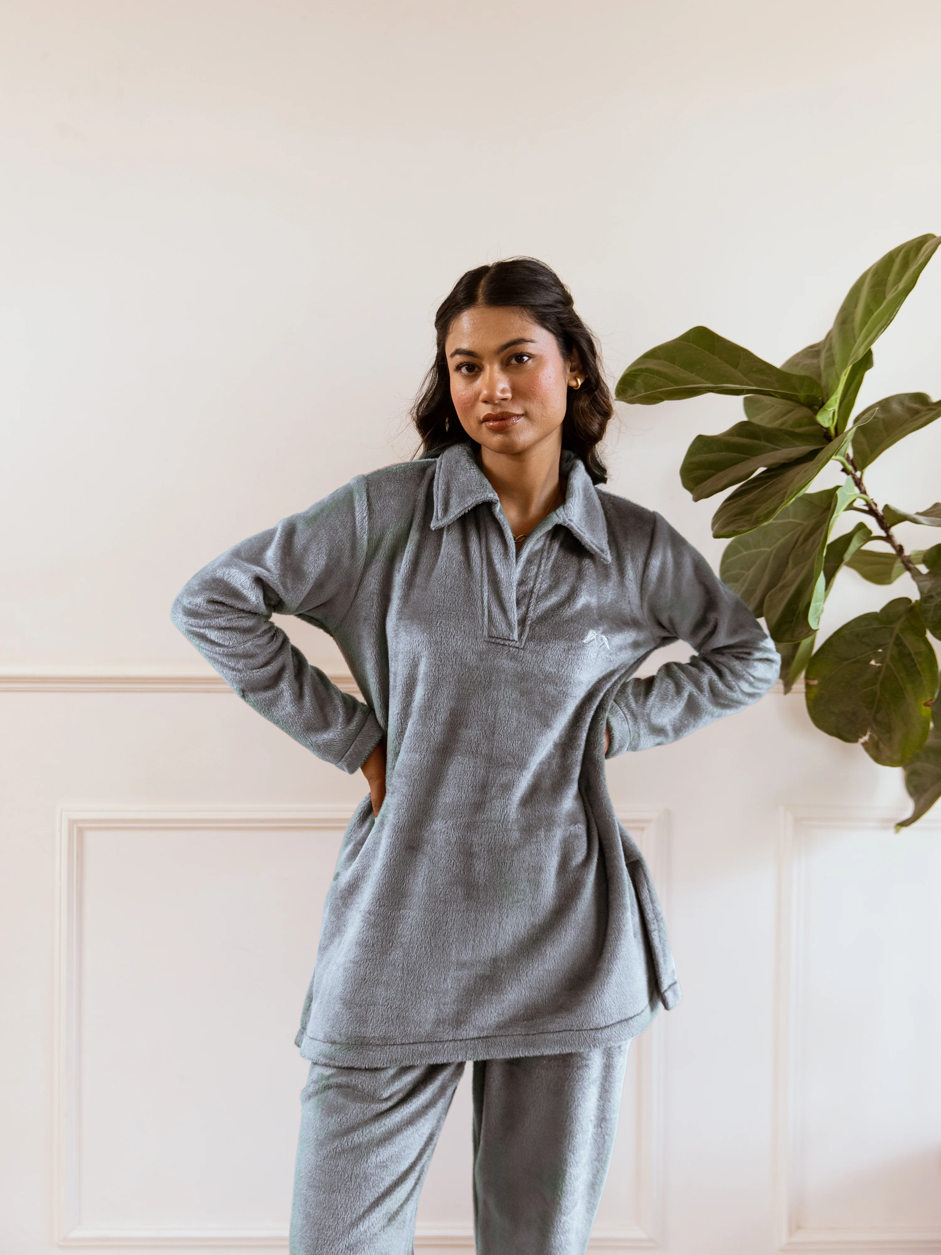 Grey Super Soft Woollen Collar Set - Image 11
