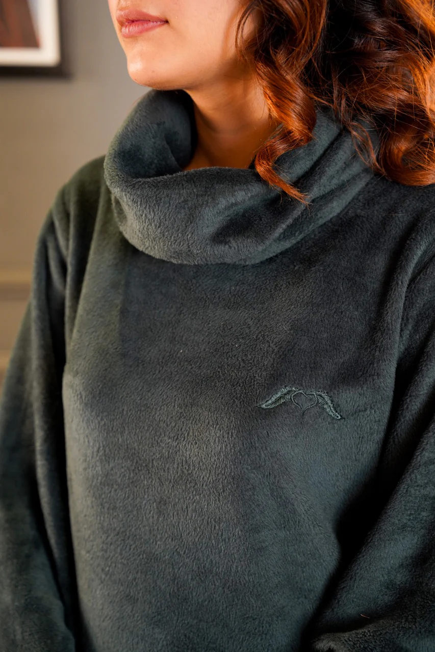 High Neck Super Soft Emerald Woollen Set - Image 15