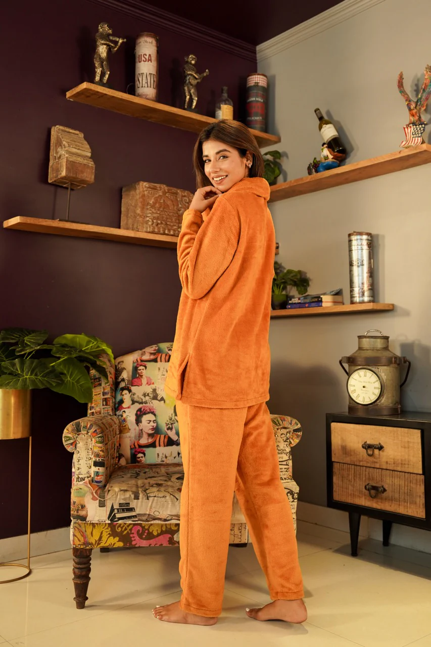 High Neck Super Soft Mustard Woollen Set - Image 5