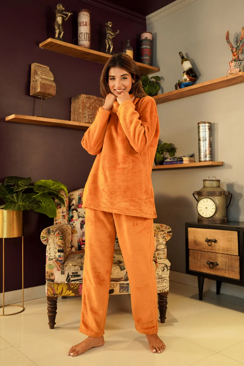 High Neck Super Soft Mustard Woollen Set - Image 6