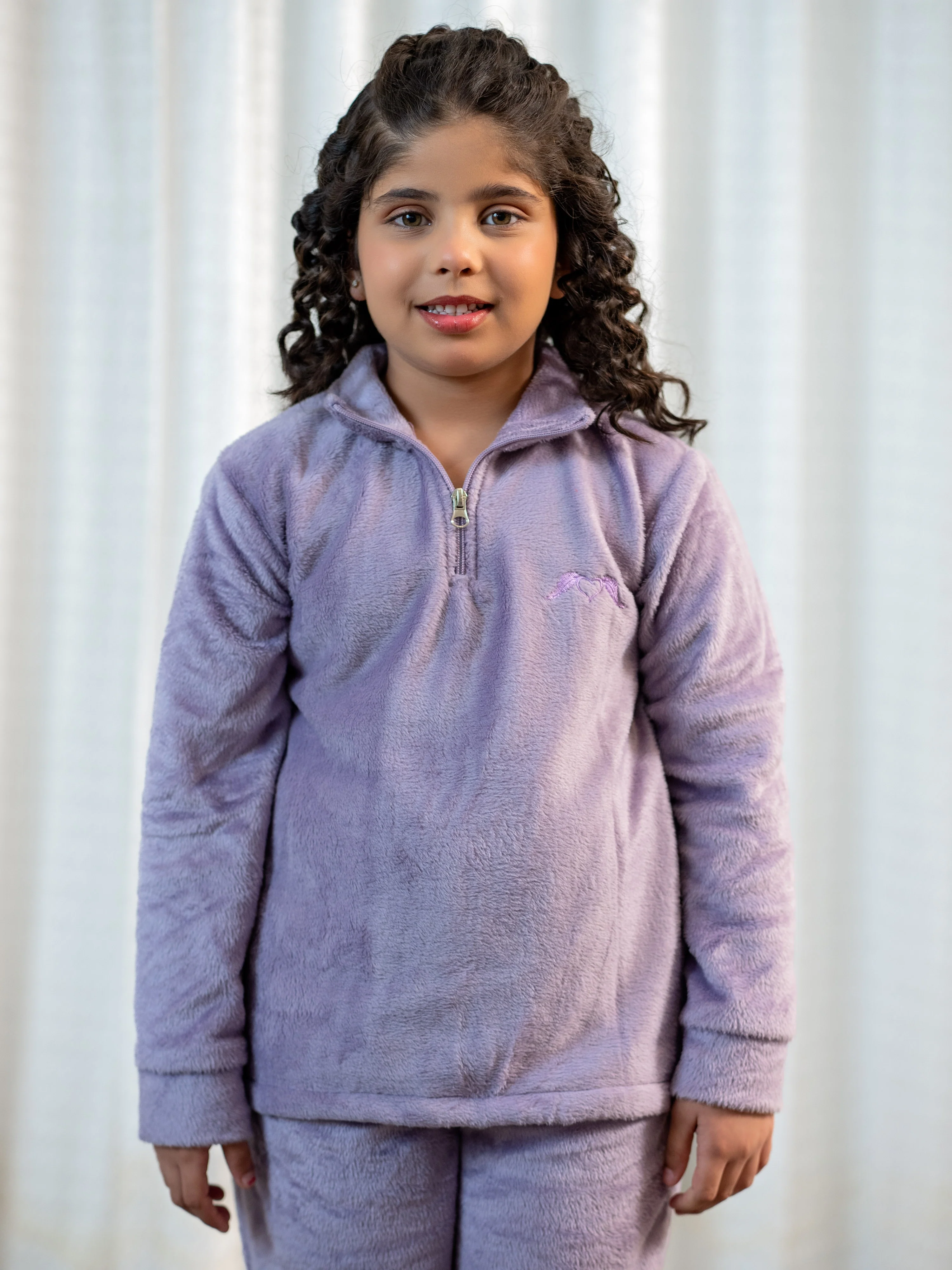 Lavender Super Soft Kids Unisex Woollen Sweatshirt Set - Image 5