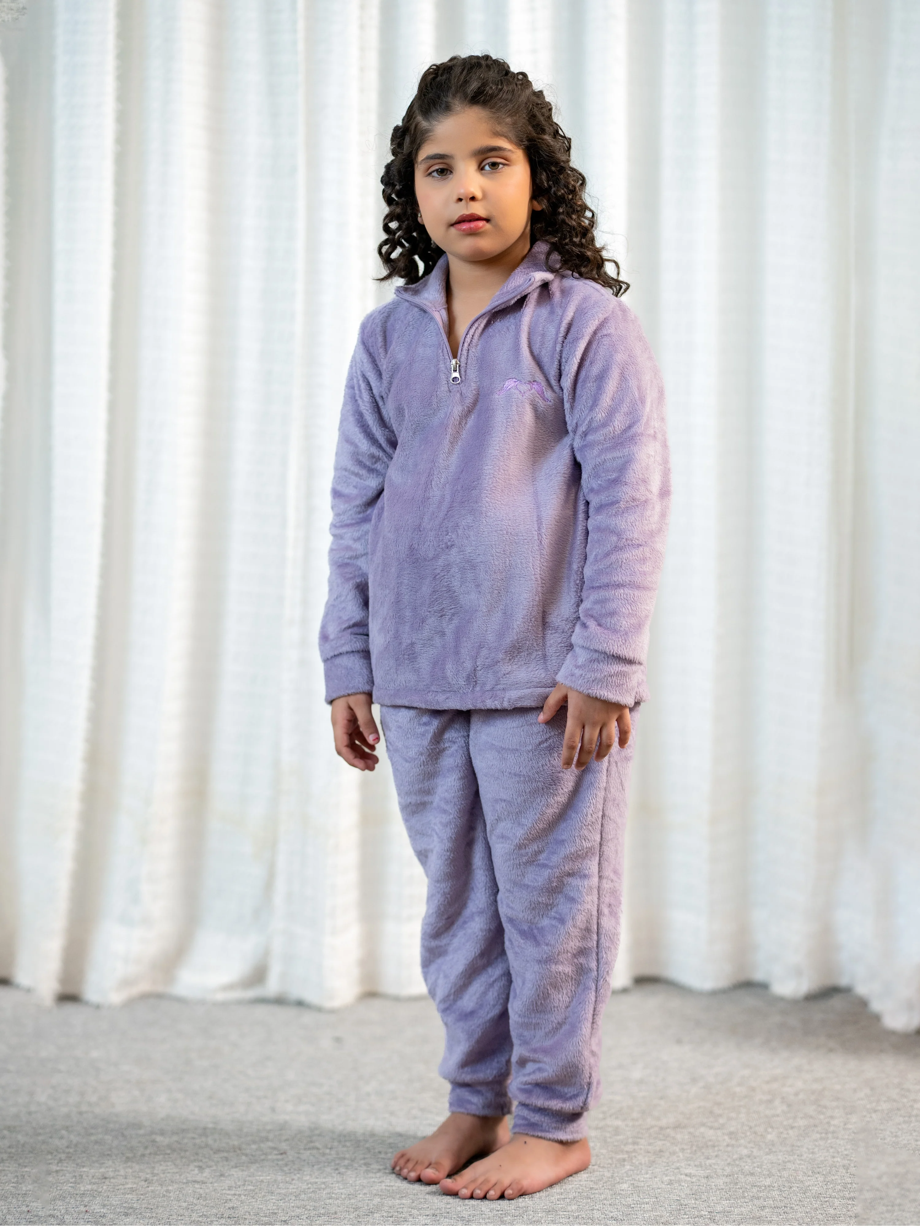 Lavender Super Soft Kids Unisex Woollen Sweatshirt Set - Image 7