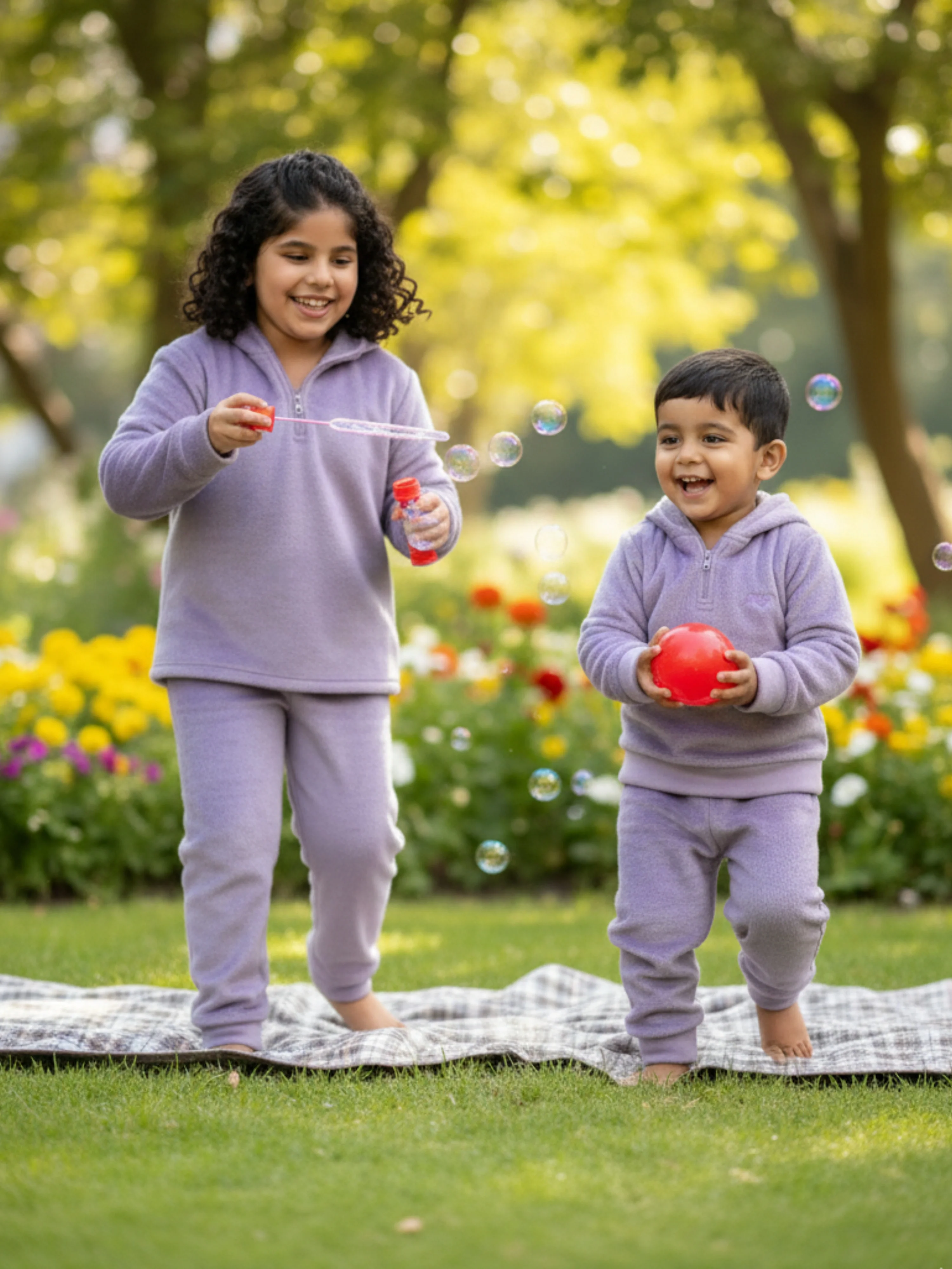 Lavender Super Soft Kids Unisex Woollen Sweatshirt Set - Image 9