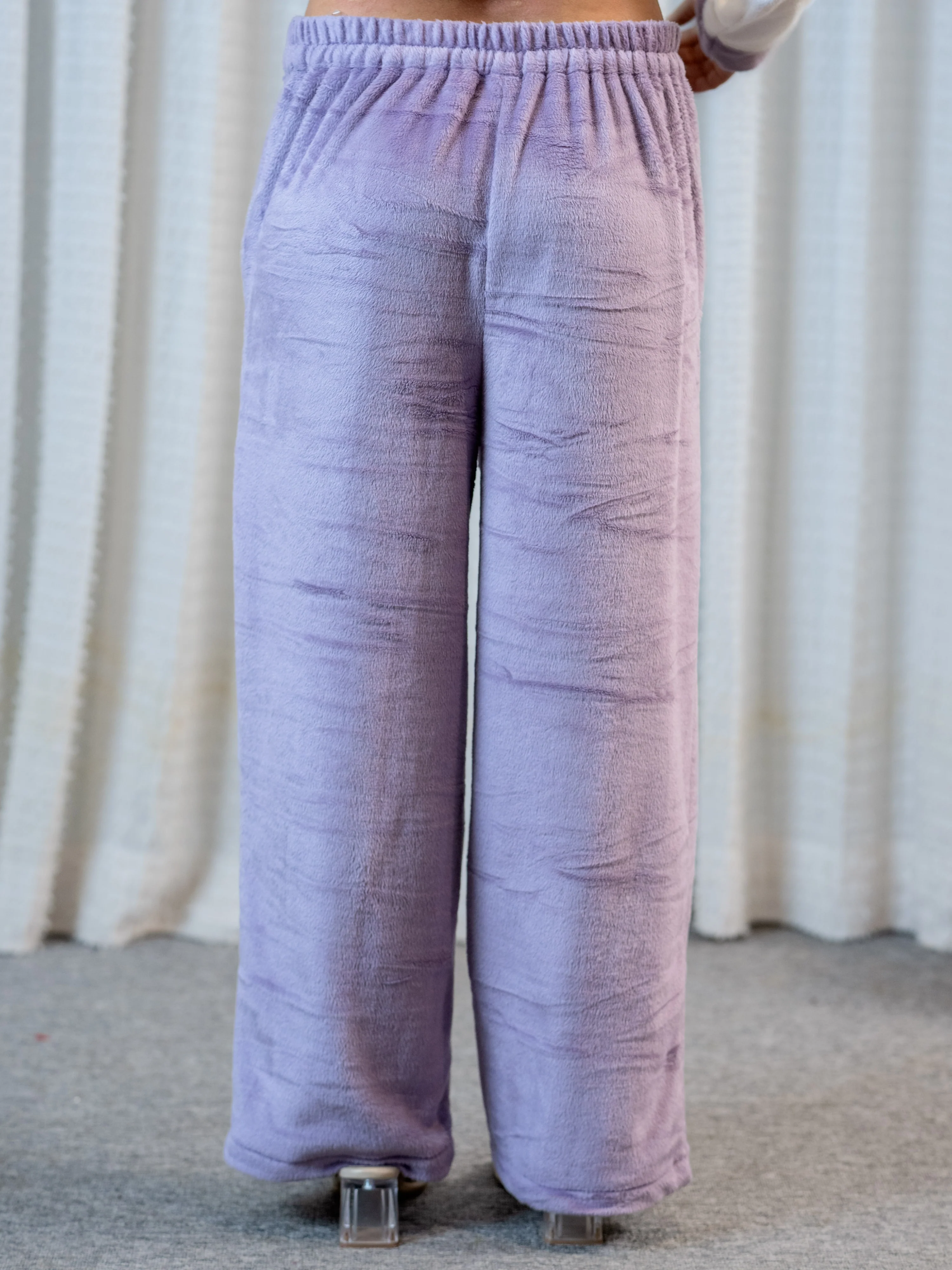Lavender Super Soft Woollen Contrast Shrug Set - Image 10