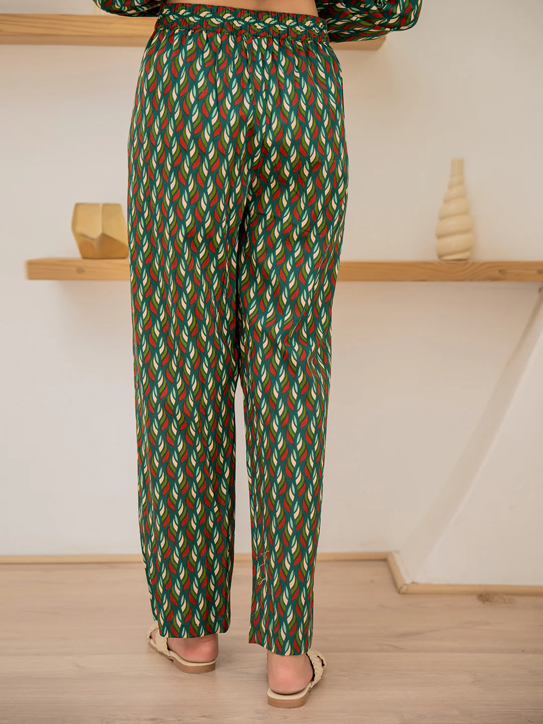Leafy Pleate Forest Noir Green Co-Ord Set - Image 14