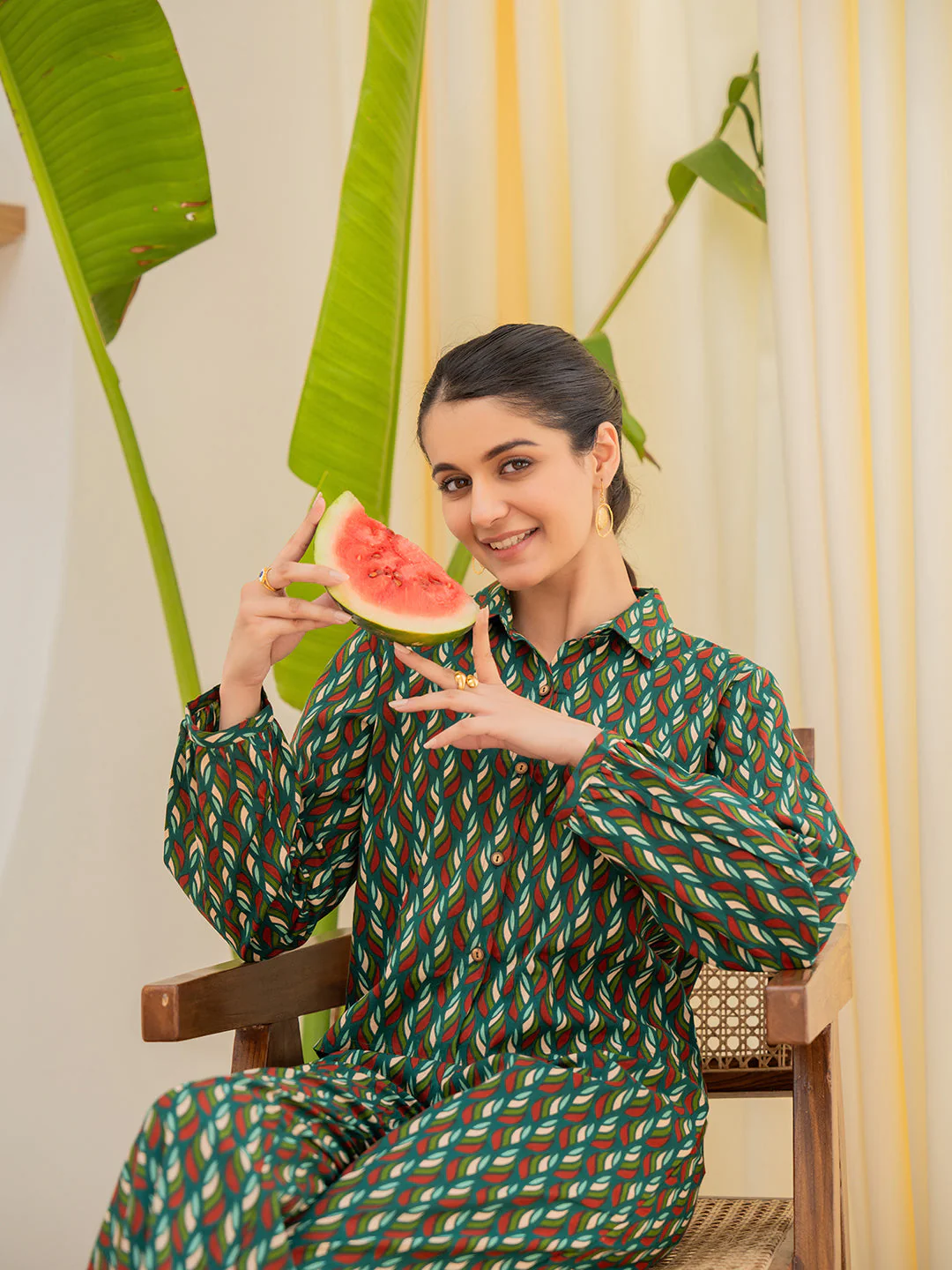 Leafy Forest Noir Green Shirt - Image 4