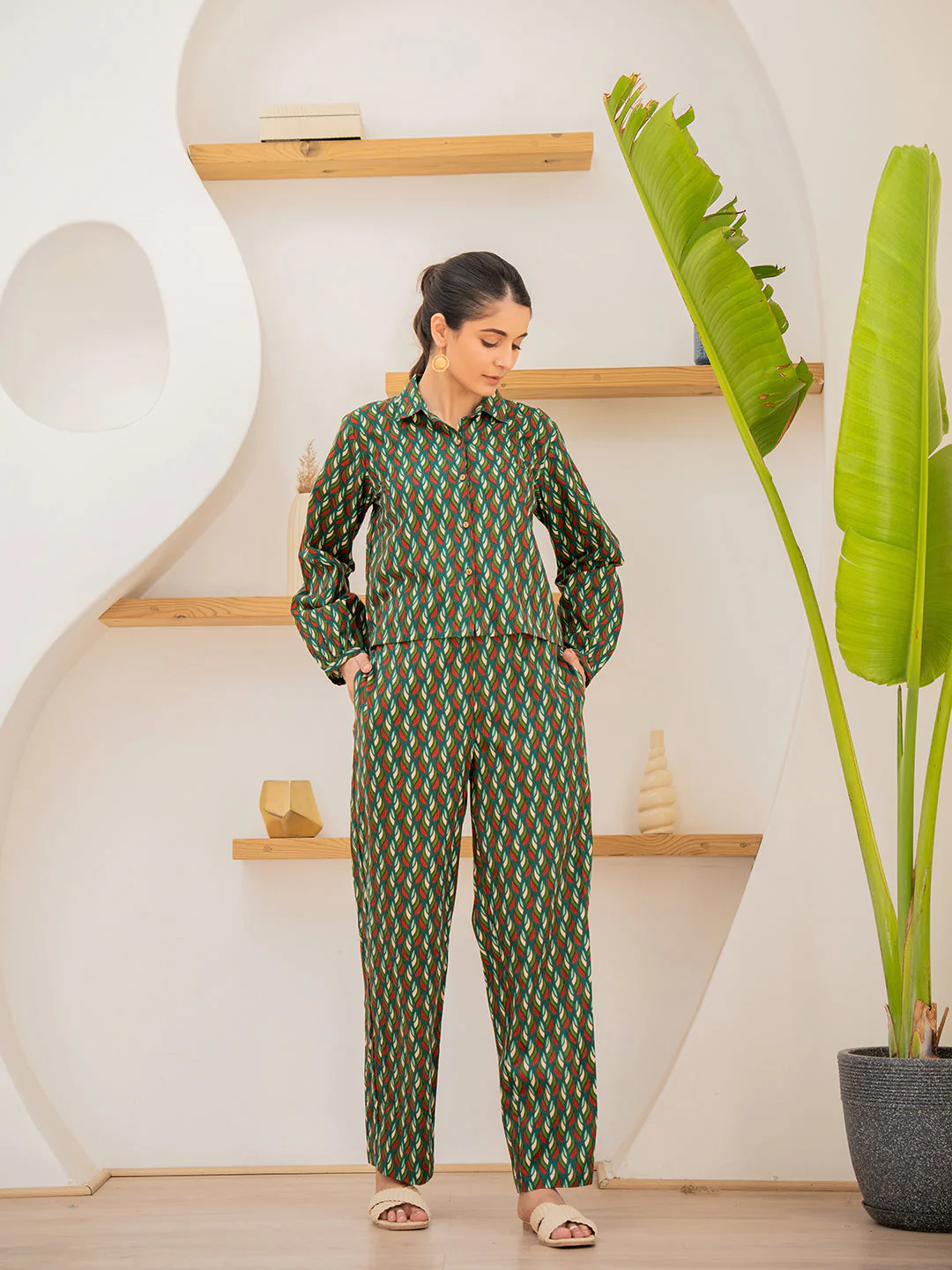 Leafy Forest Noir Green Shirt - Image 6