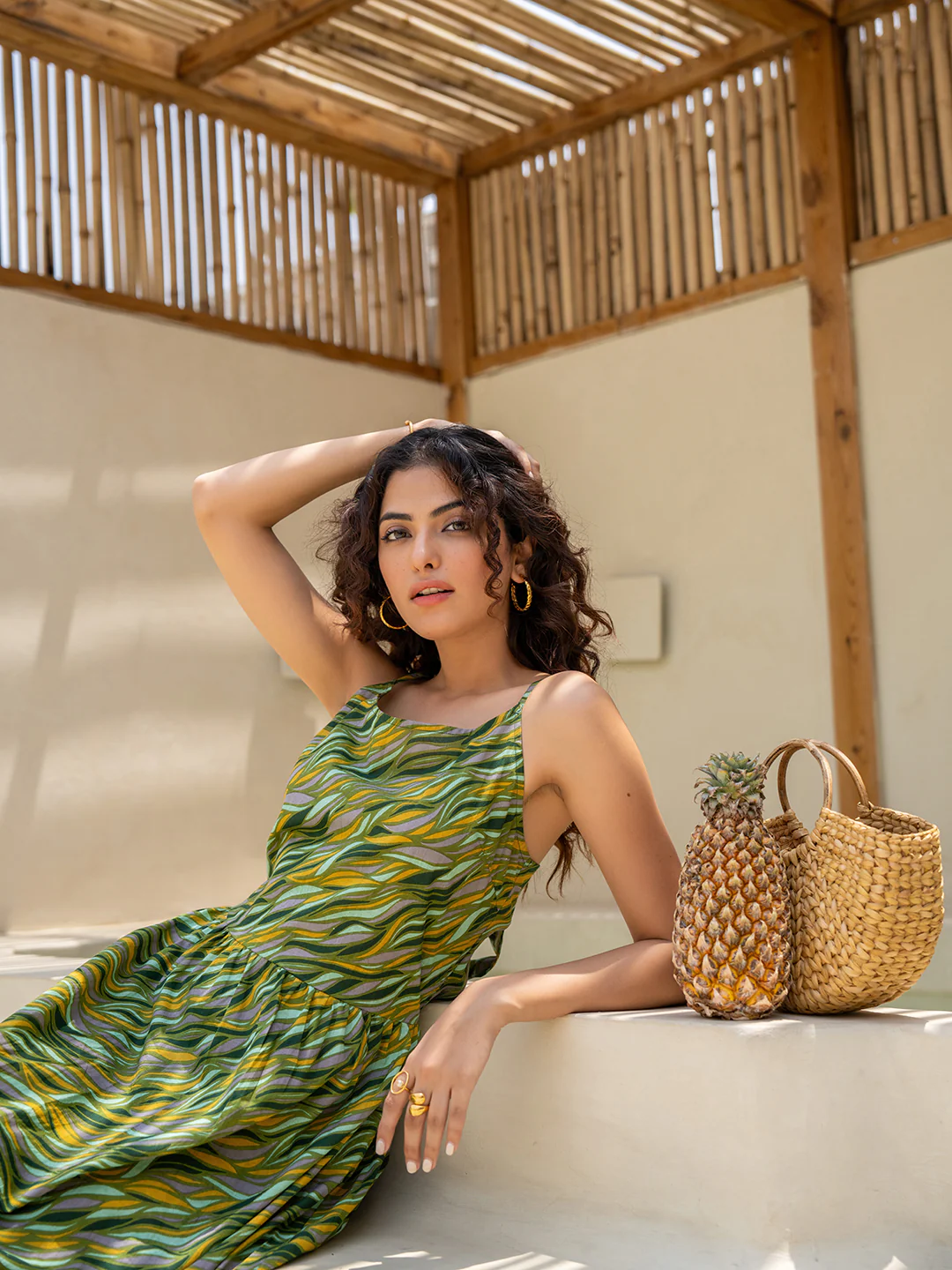 Lime Green Back Tie Dress - Image 15