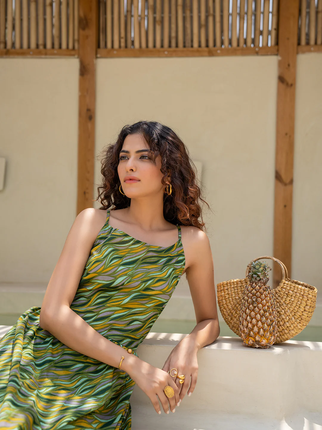 Lime Green Back Tie Dress - Image 4