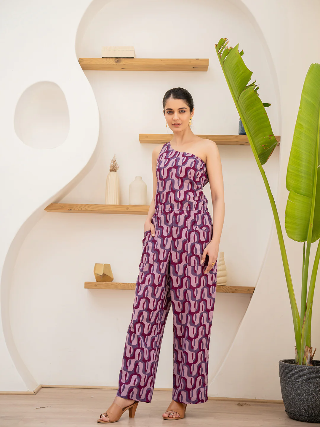 Mystic Mauve 1 Shoulder Jumpsuit - Image 10