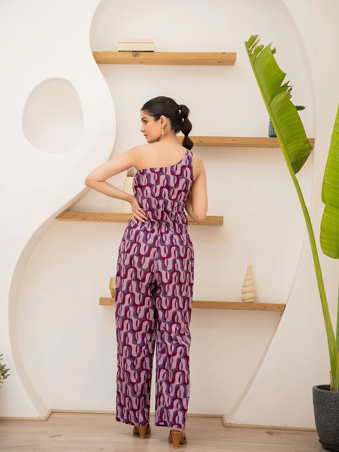 Mystic Mauve 1 Shoulder Jumpsuit - Image 3