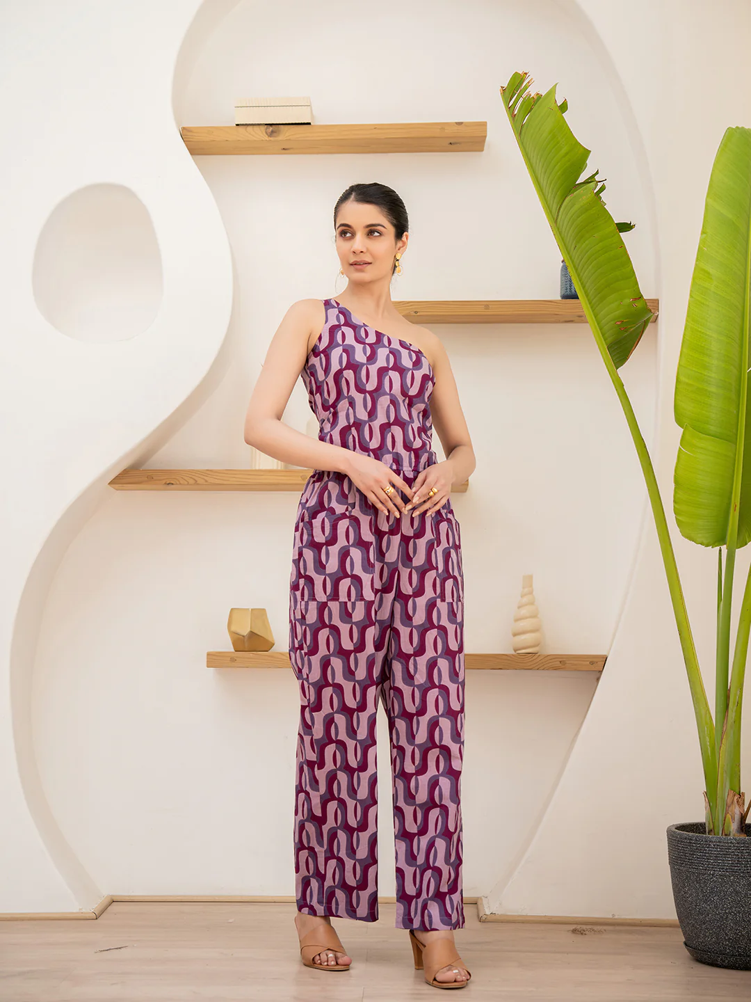 Mystic Mauve 1 Shoulder Jumpsuit - Image 9