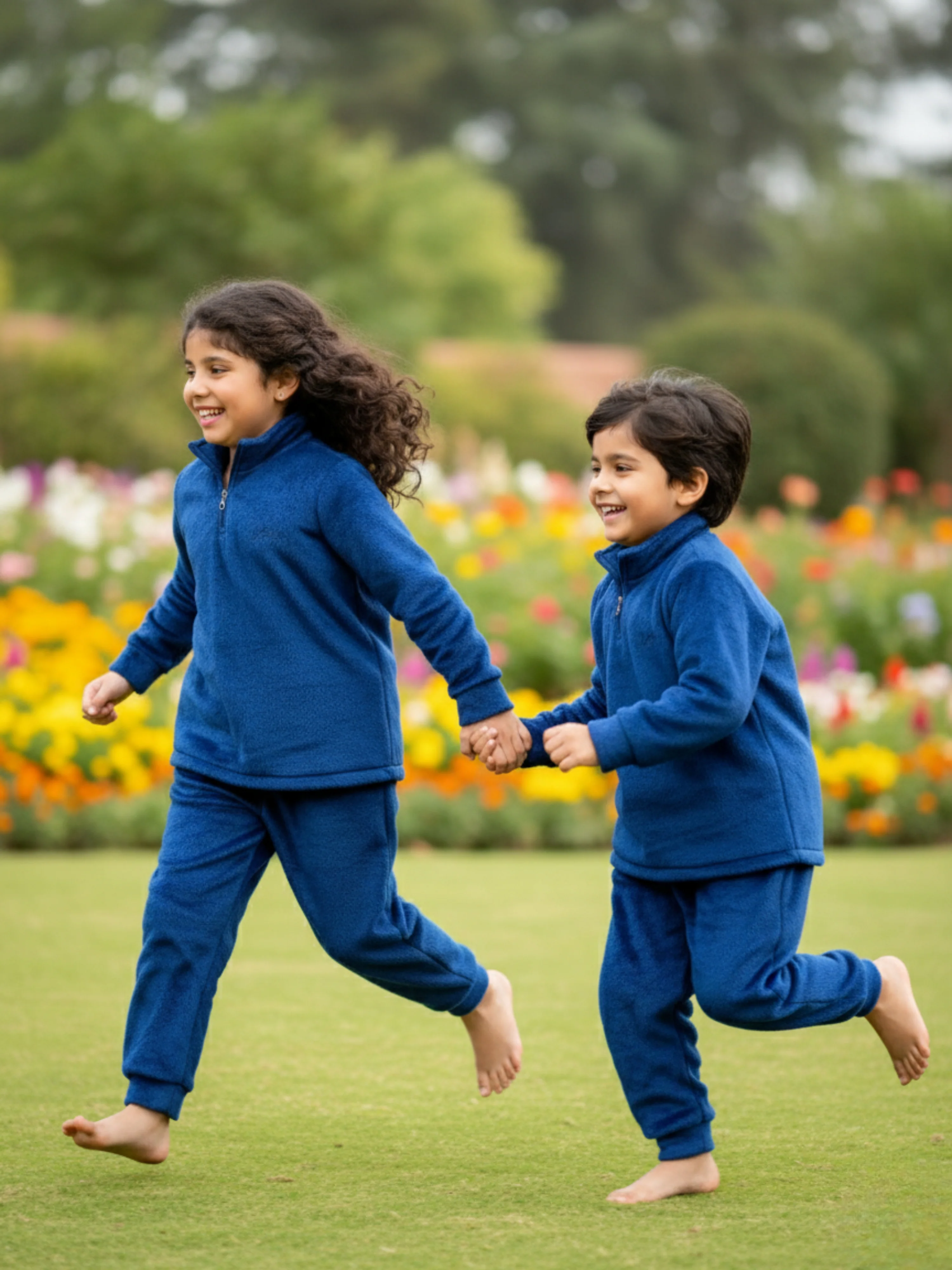 Navy Blue Super Soft Kids Unisex Woollen Sweatshirt Set - Image 7