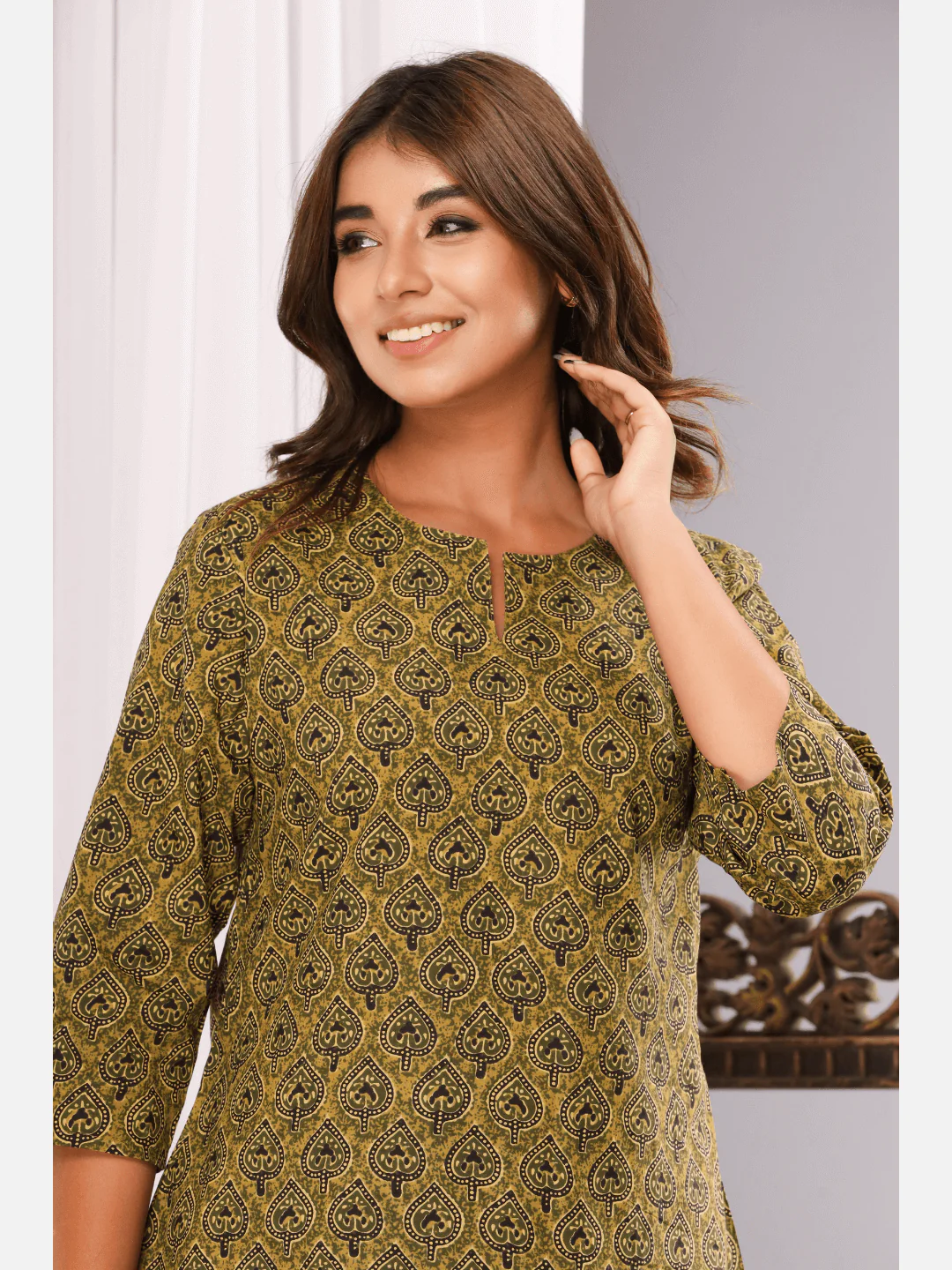Green Paan Cotton Loungewear - Image 4