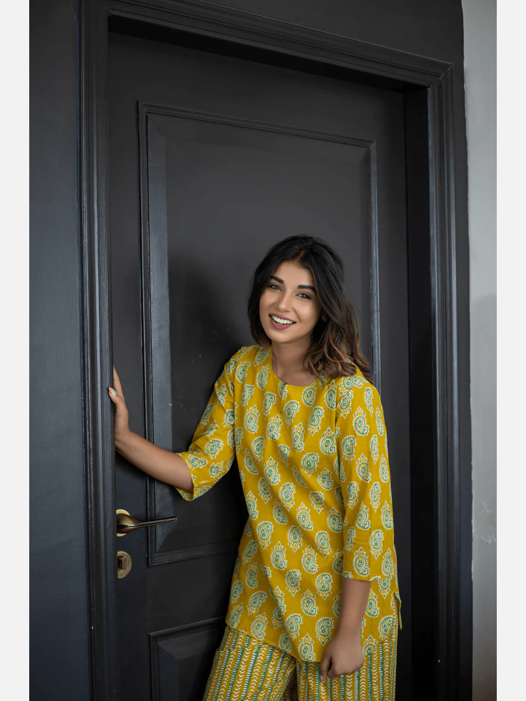 Bright Yellow Cotton Loungewear - Image 10