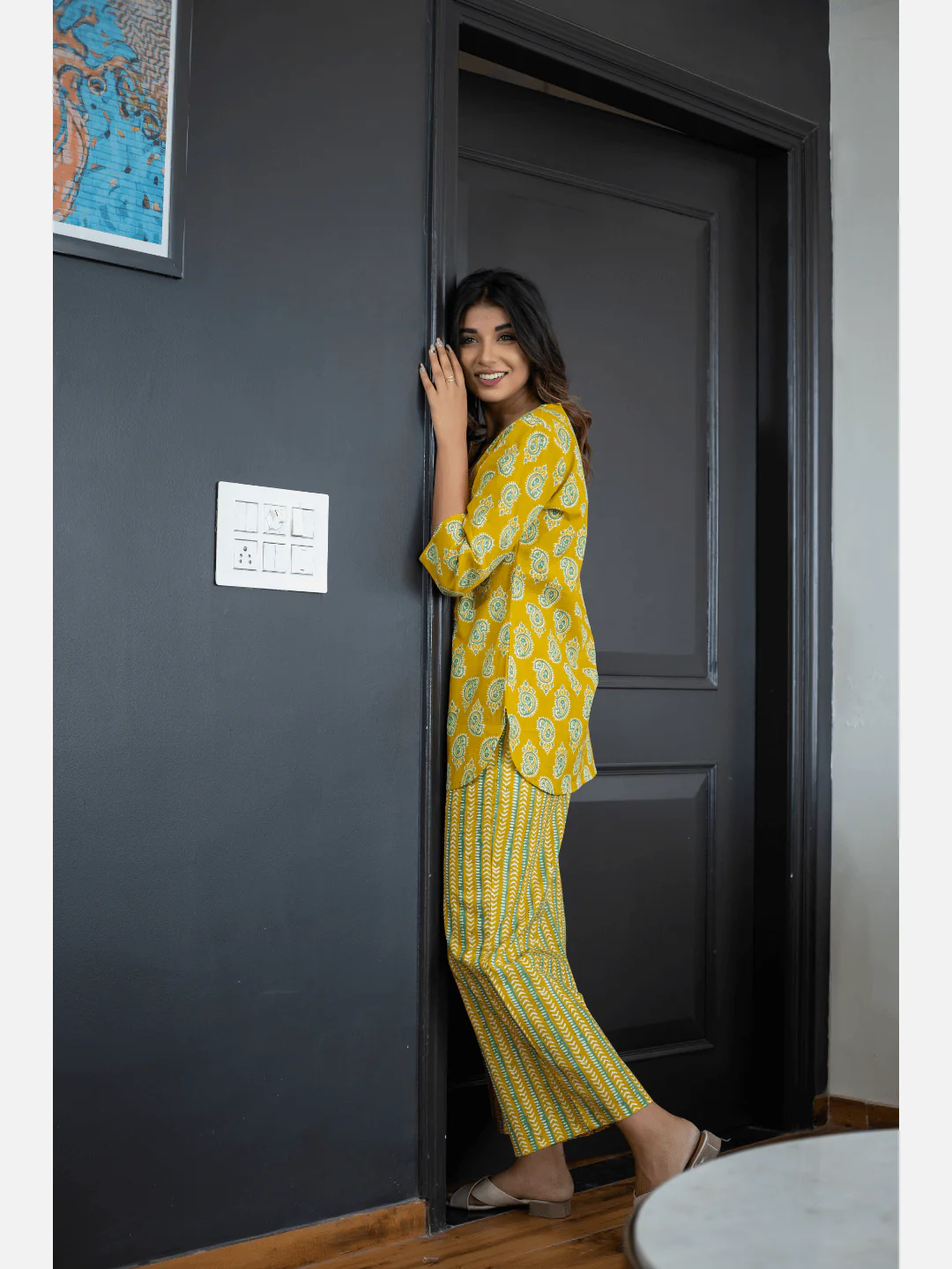 Bright Yellow Cotton Loungewear - Image 13