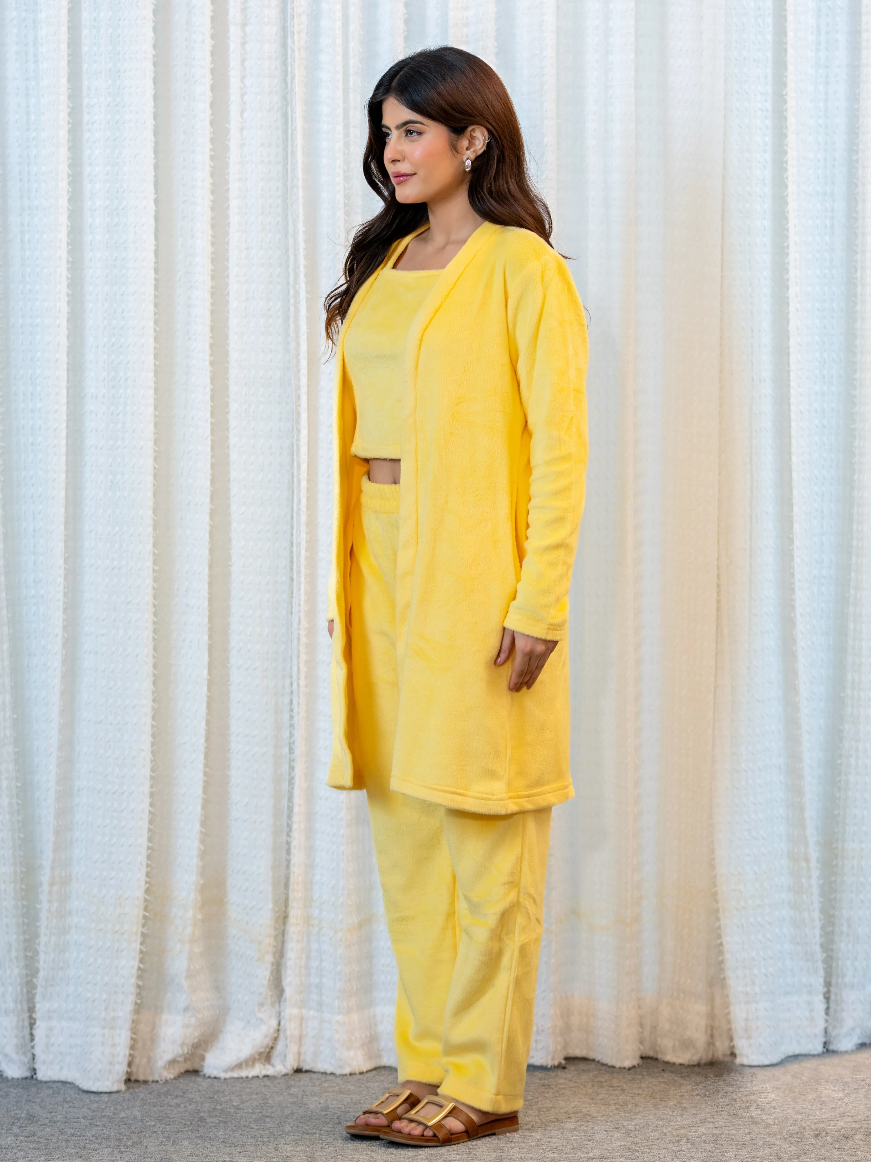 Pastel Yellow Super Soft Woollen 3 Piece Set - Image 7